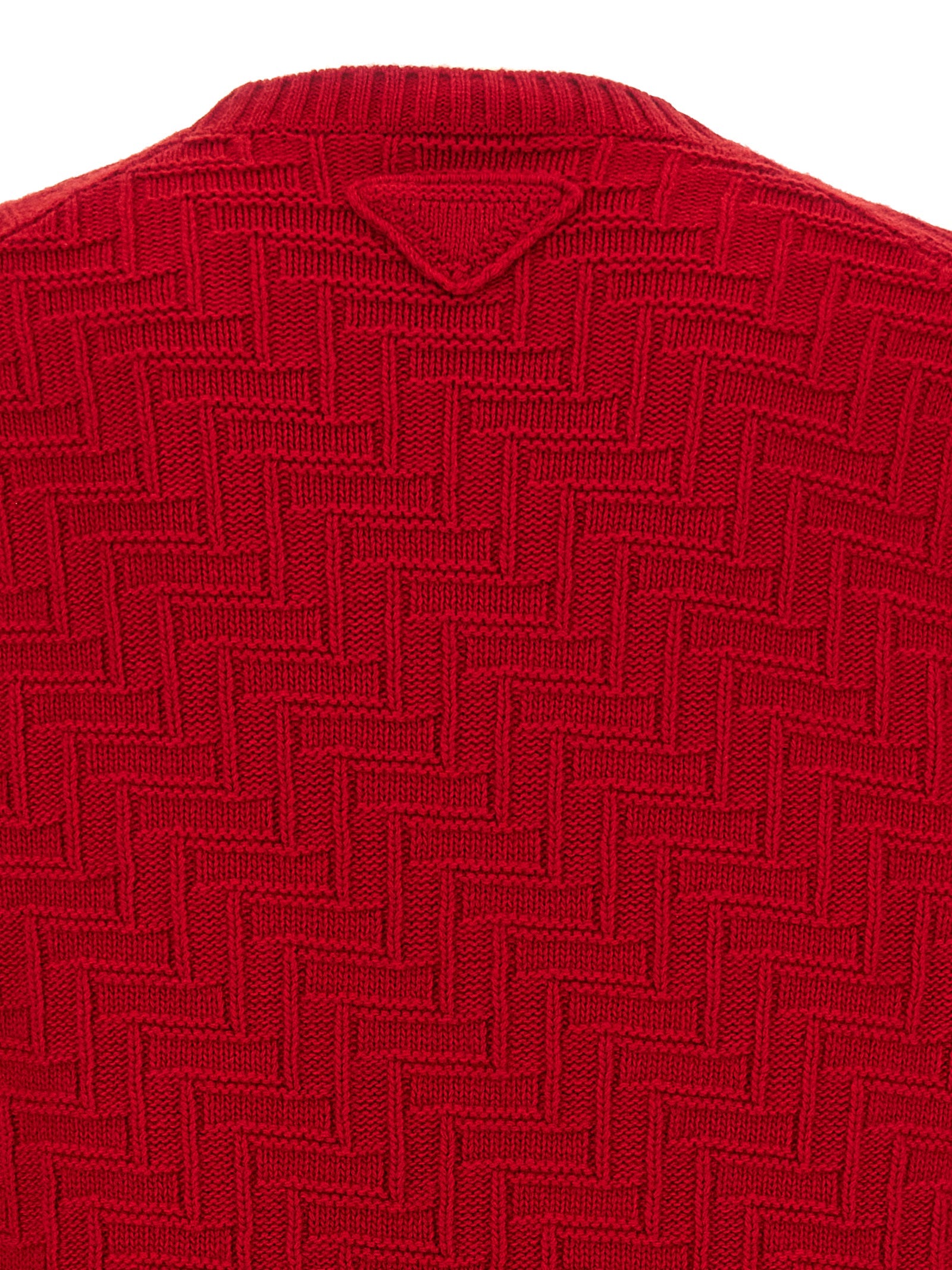 Prada Mehrfarbige Strickjacke aus reiner Schurwolle
