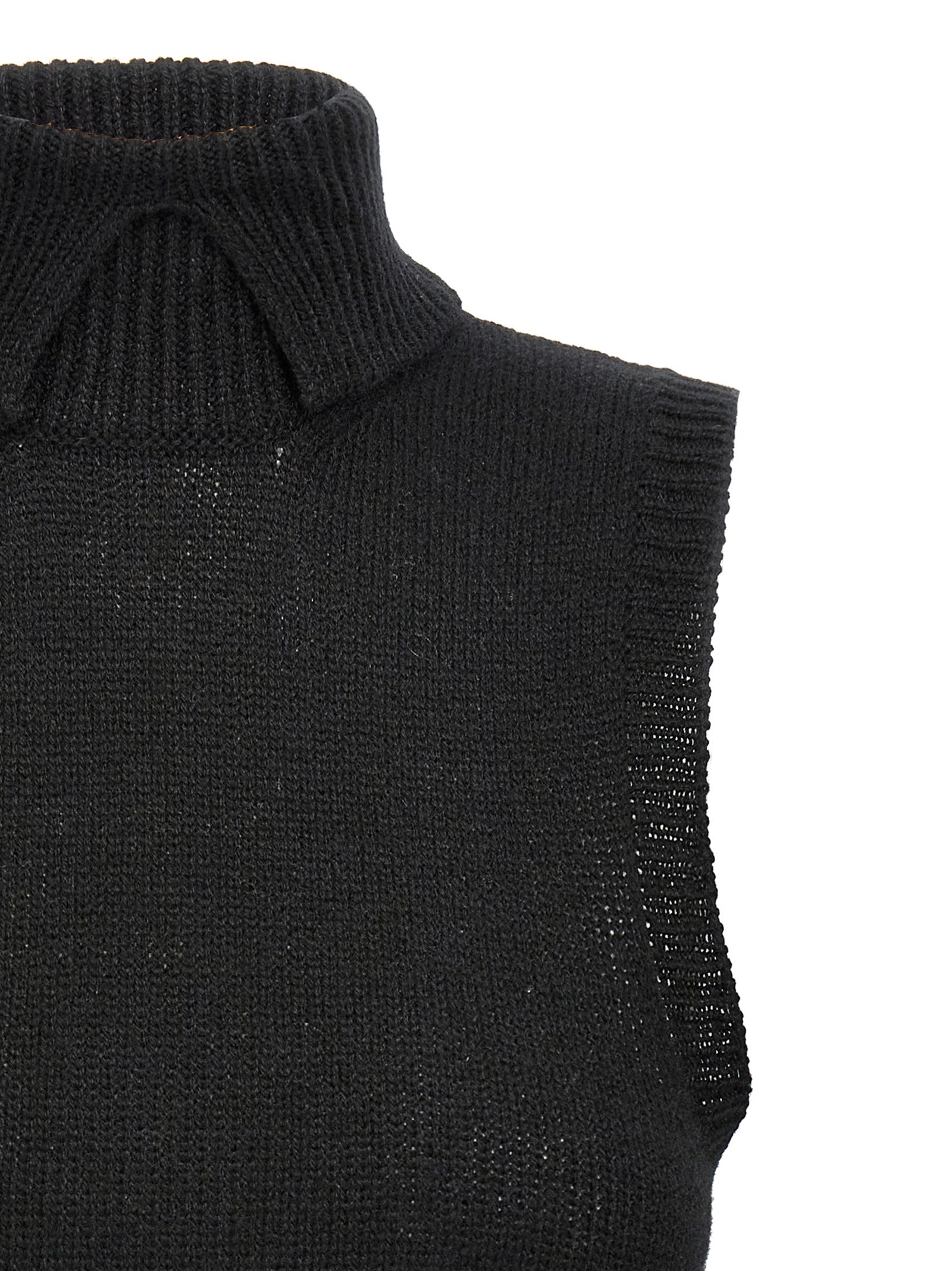Prada Ärmellose schwarze Kaschmirjacke