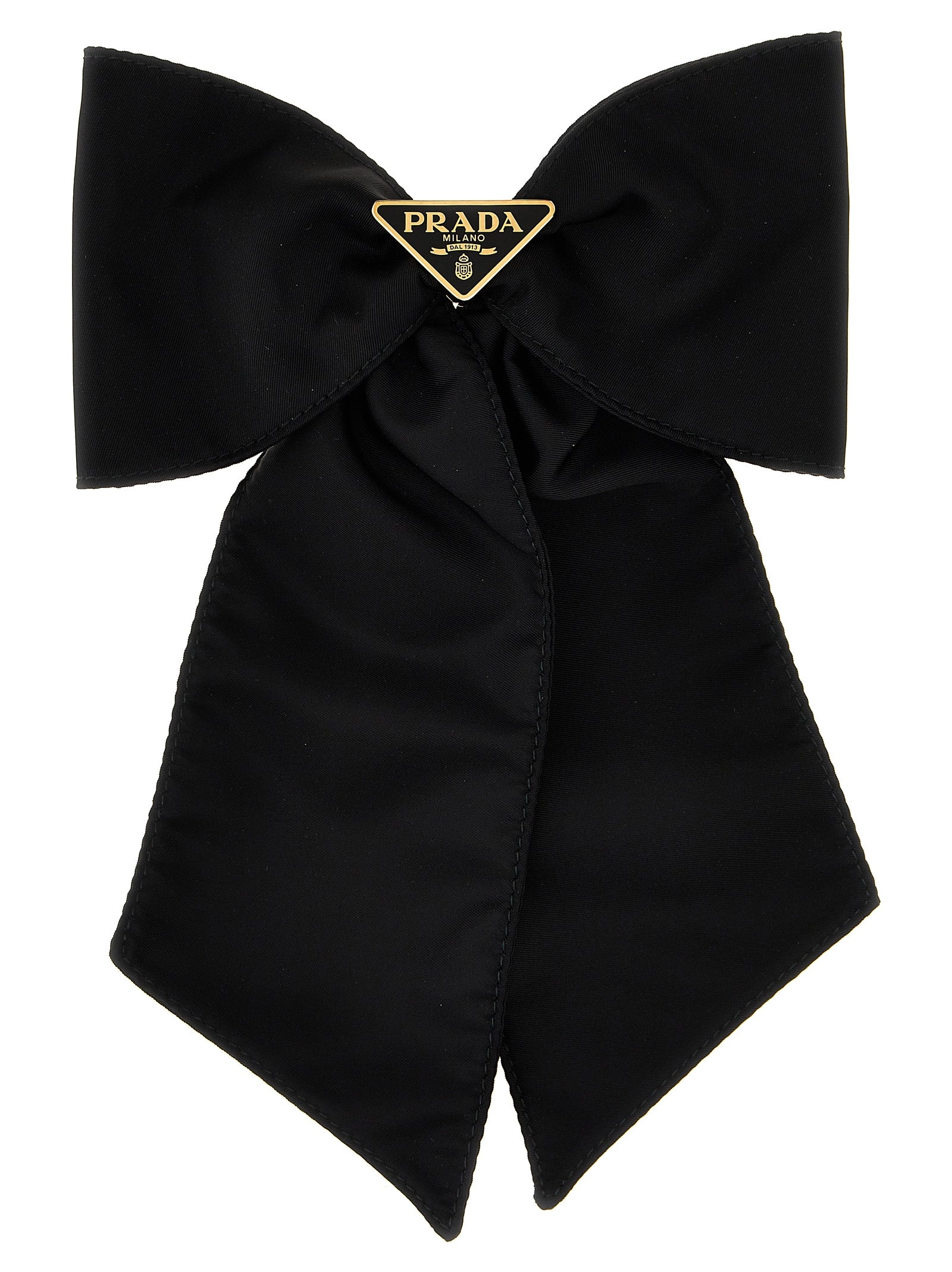 Prada Haarspange aus schwarzem Messing