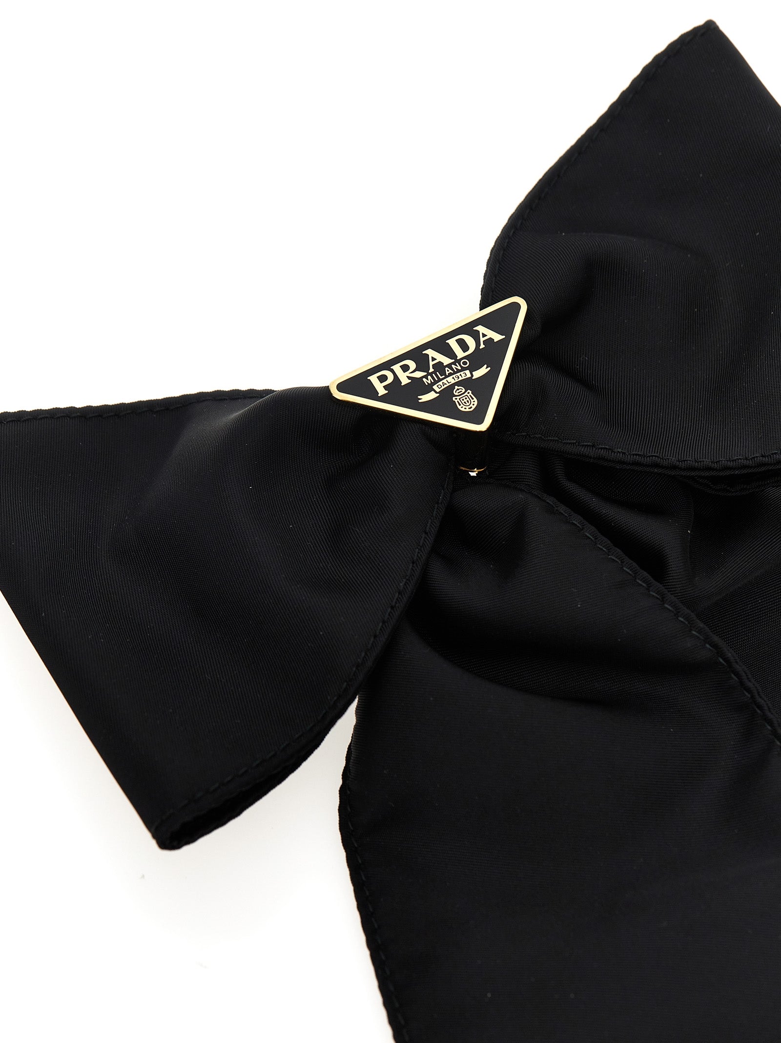 Prada Haarspange aus schwarzem Messing