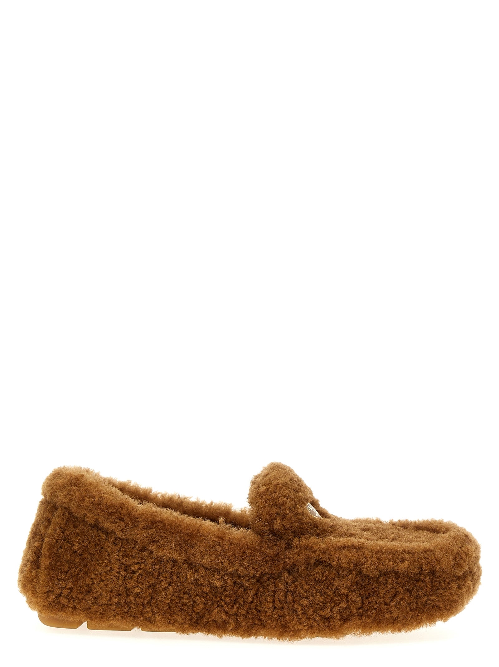 Prada Braune Lammleder-Loafer zum Hineinschlüpfen