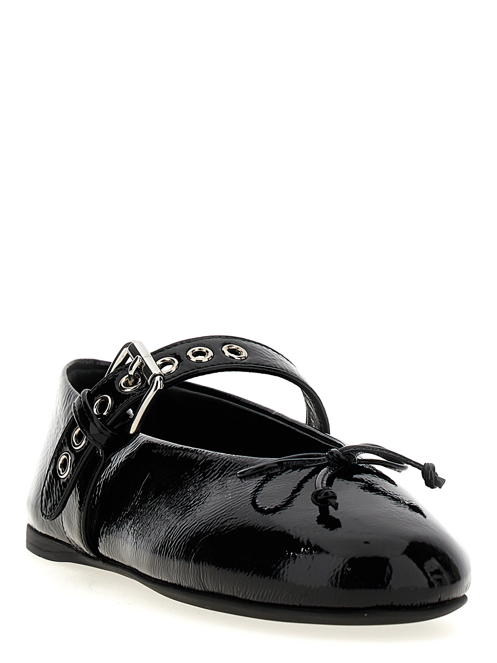 Miu Miu Schwarze Ballerinas aus Kalbsleder