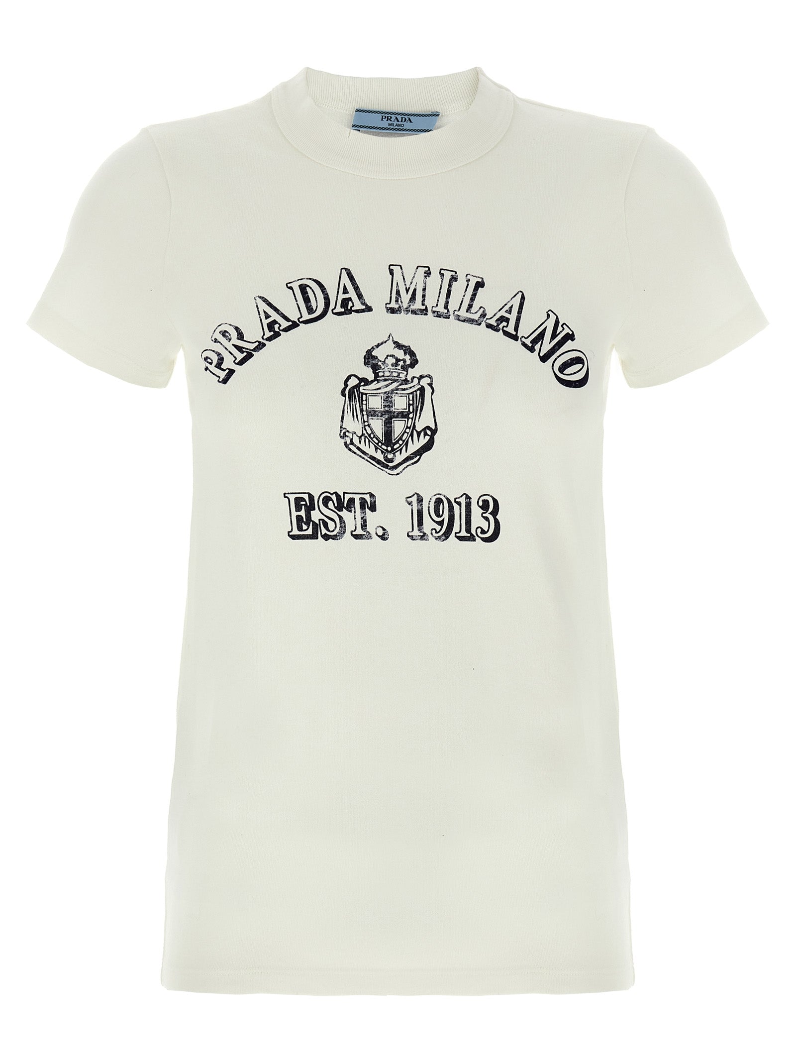 Prada Weißes Baumwoll-T-Shirt