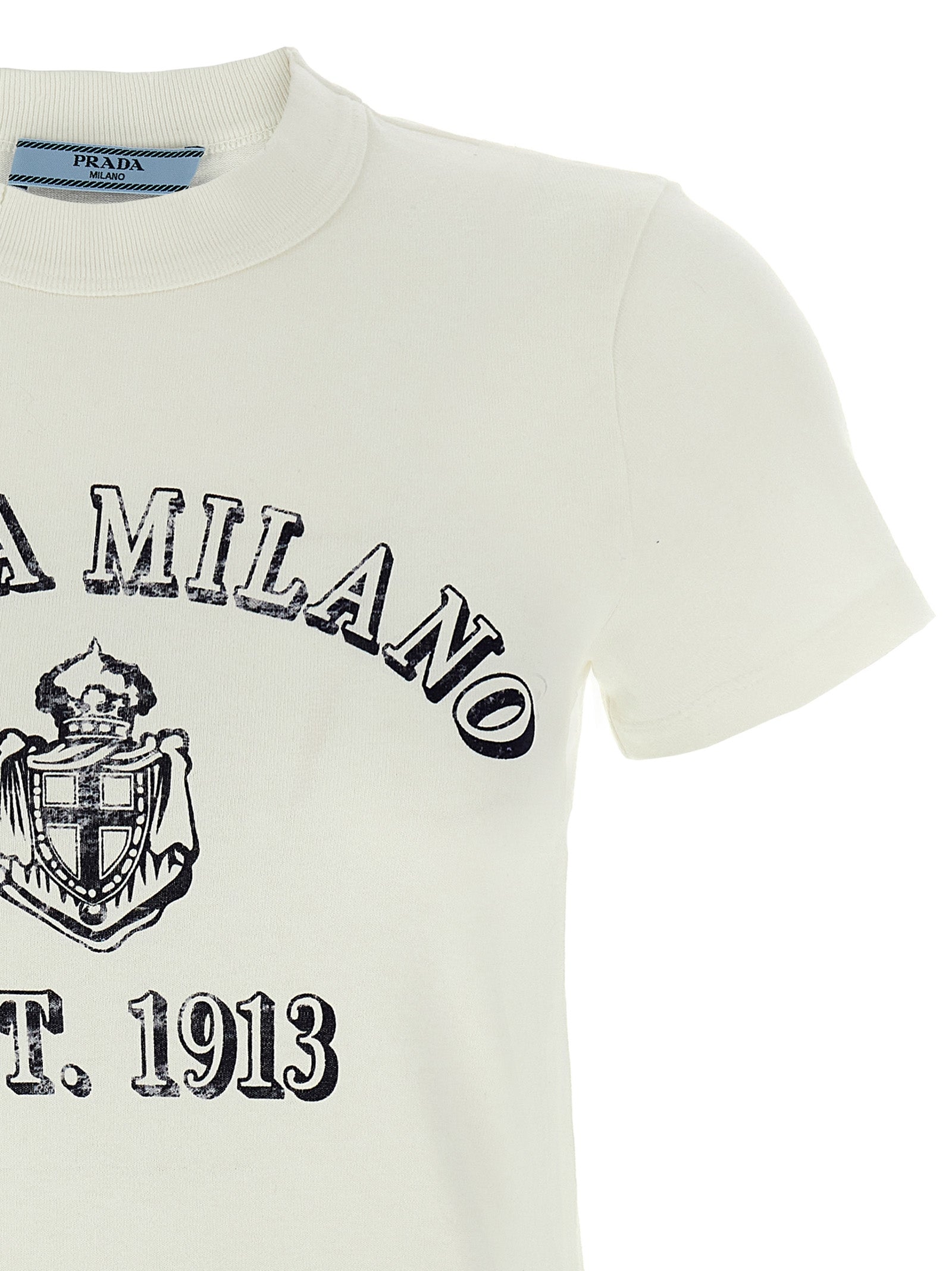 Prada Weißes Baumwoll-T-Shirt