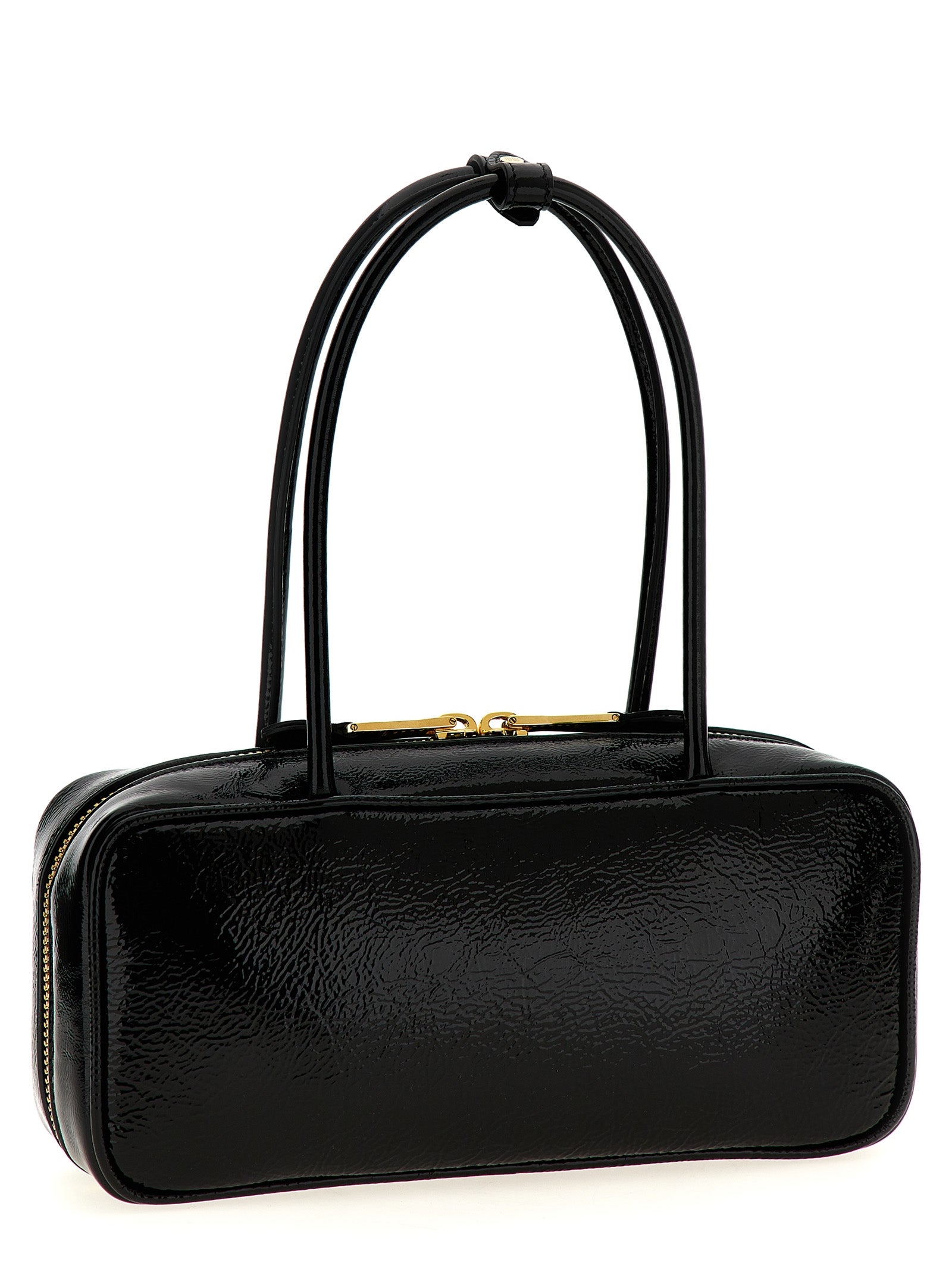 Miu Miu Schwarze Lammleder-Schultertasche