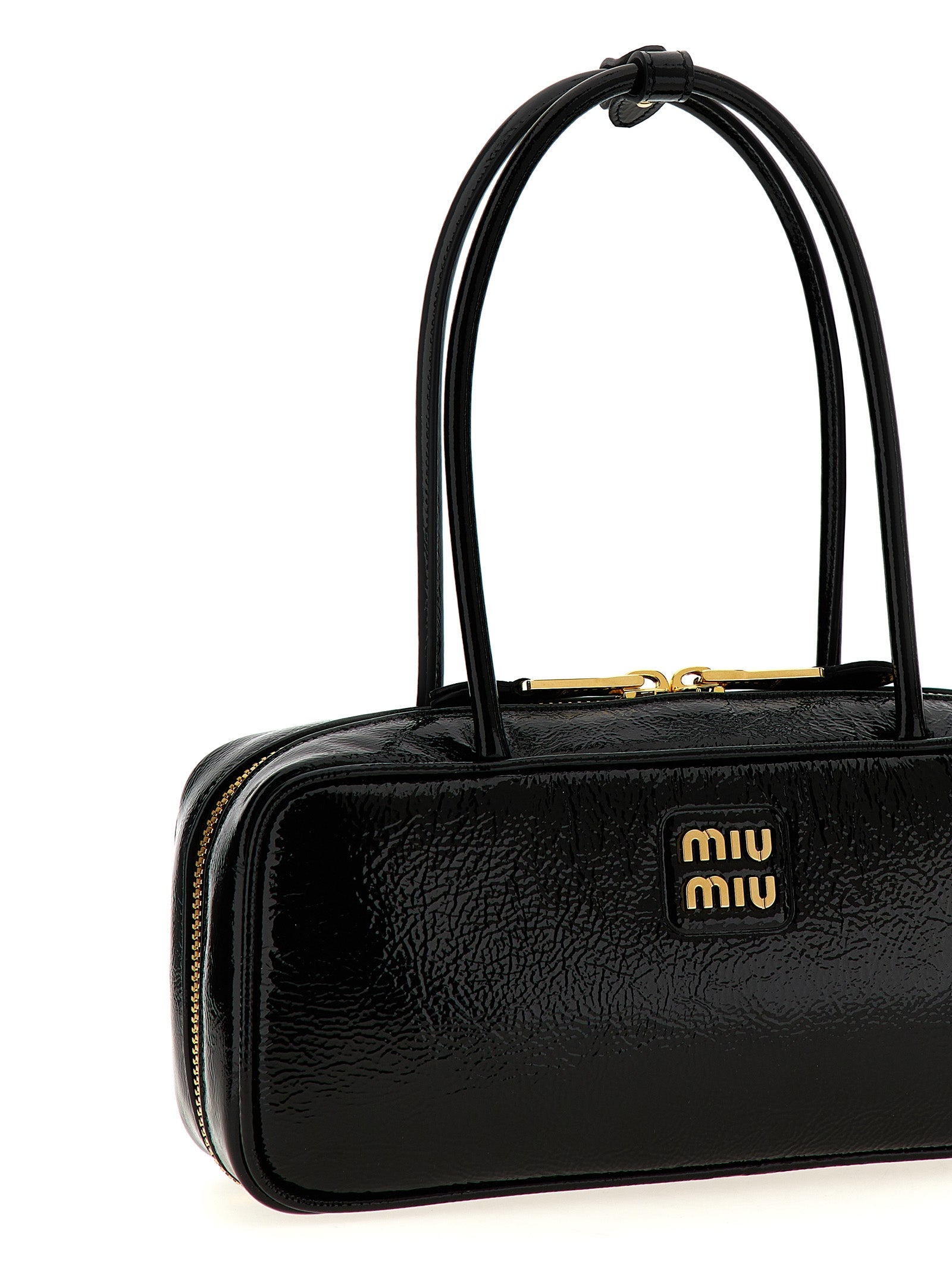 Miu Miu Schwarze Lammleder-Schultertasche