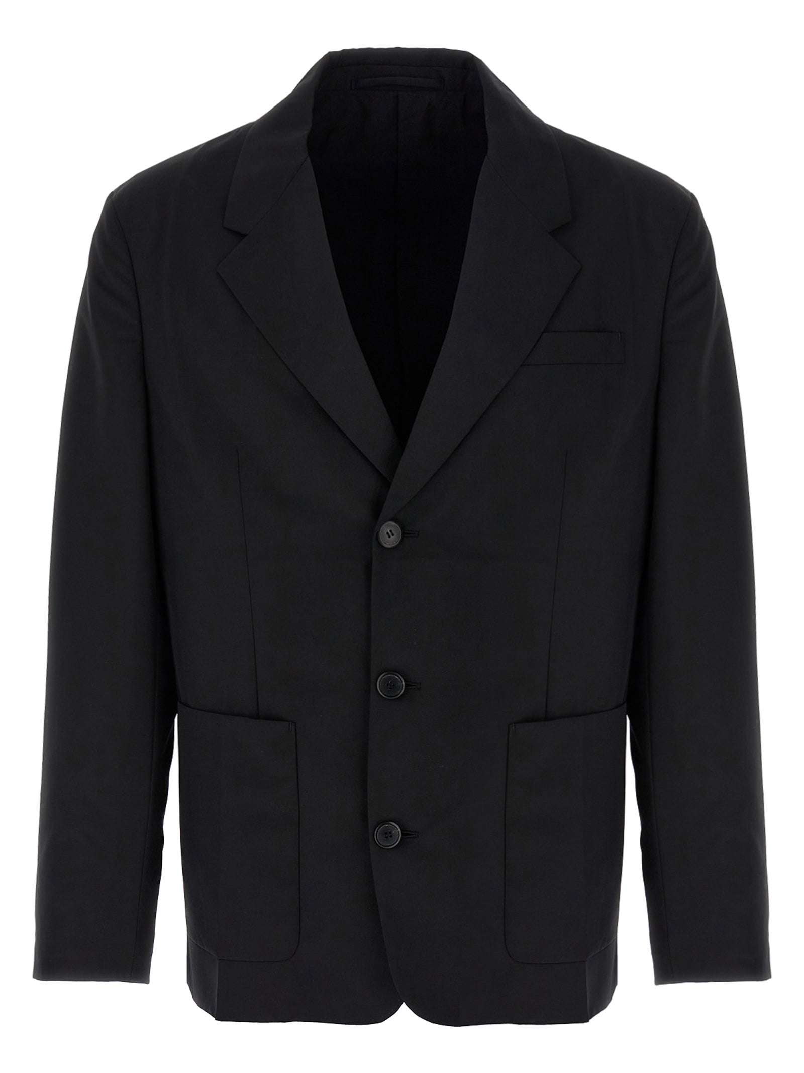 Prada Schwarzer Blazer aus reiner Schurwolle