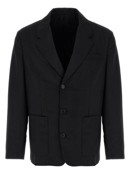 Prada Schwarzer Blazer aus reiner Schurwolle