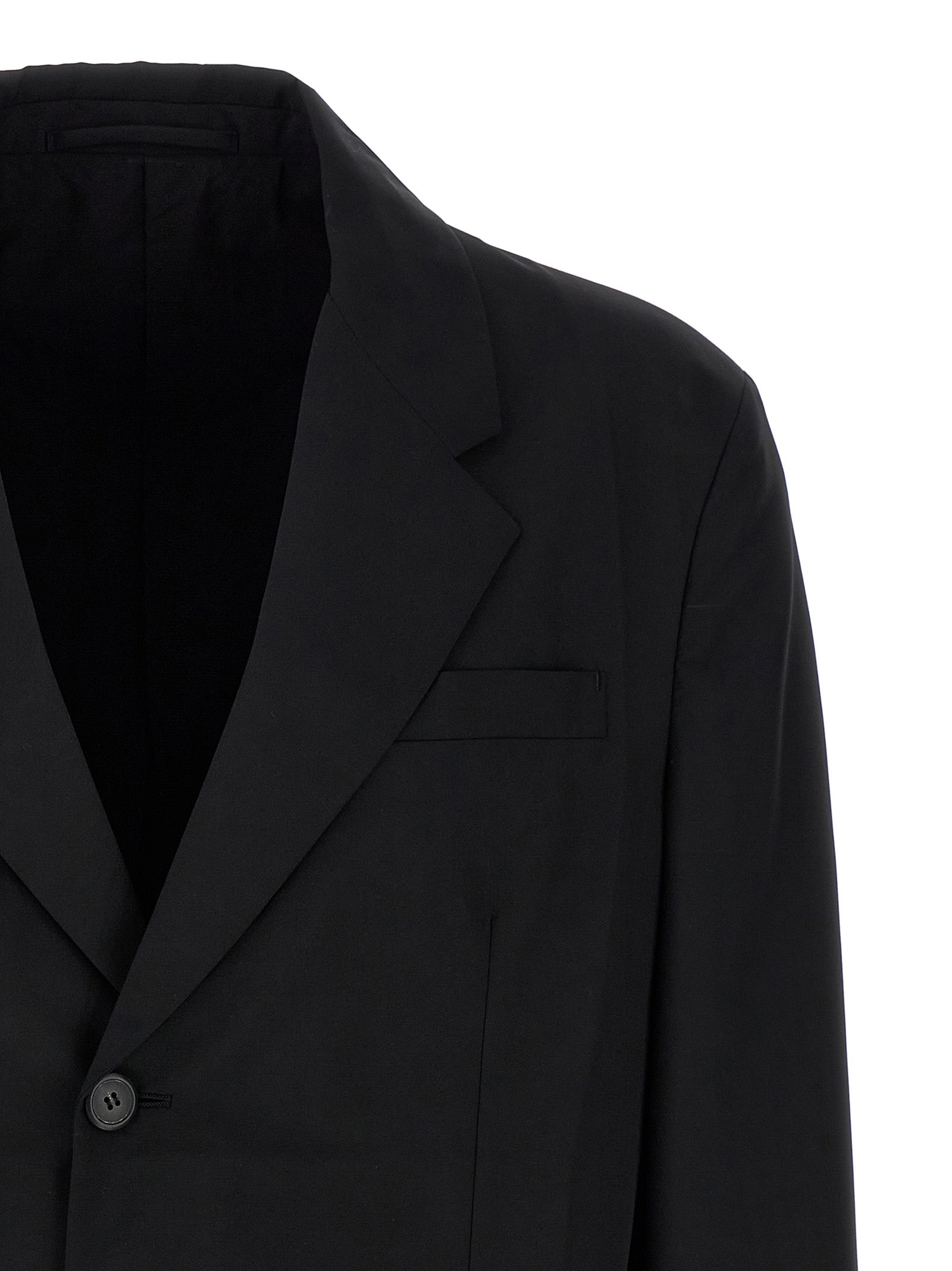 Prada Schwarzer Blazer aus reiner Schurwolle