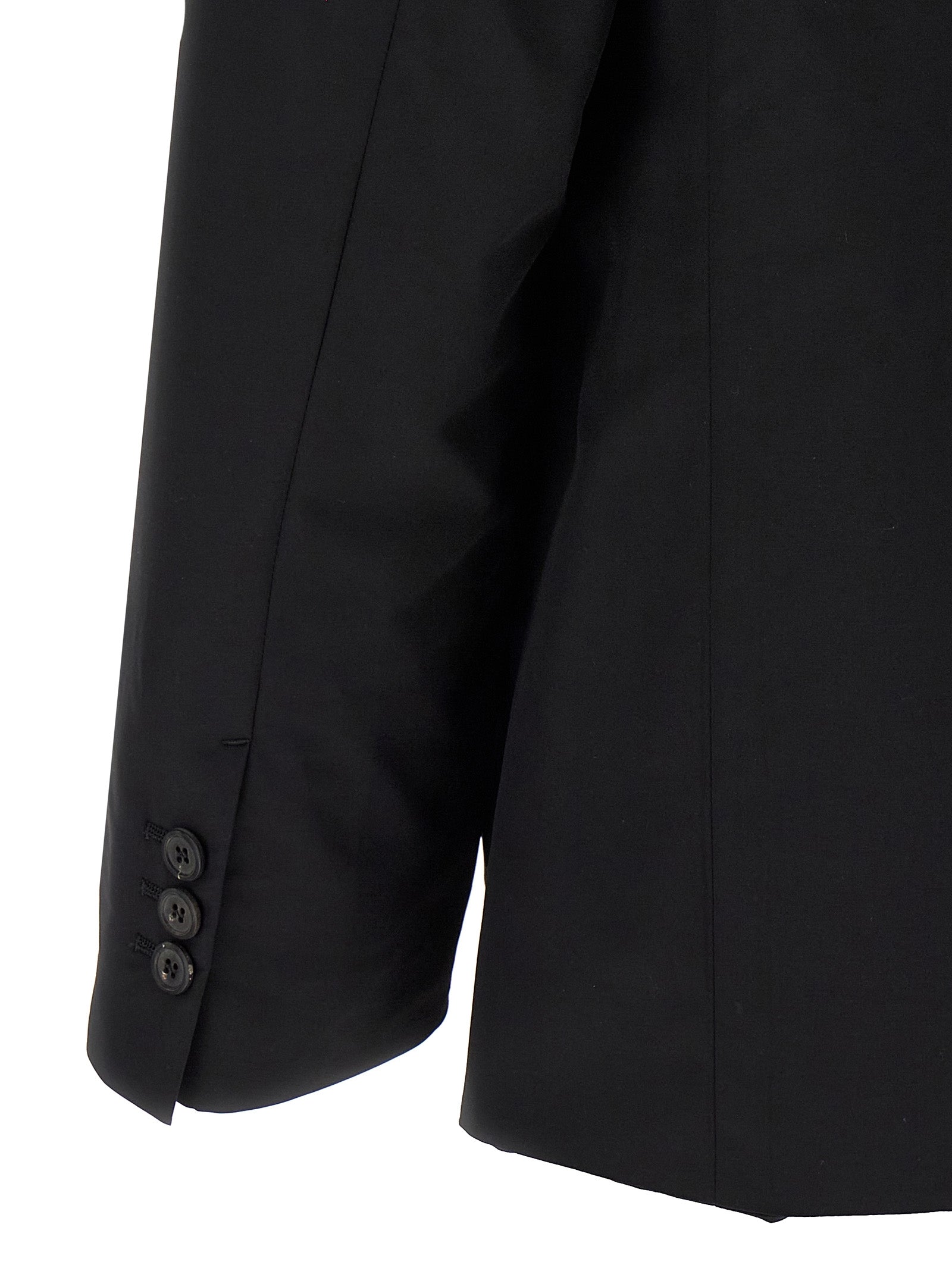 Prada Schwarzer Blazer aus reiner Schurwolle