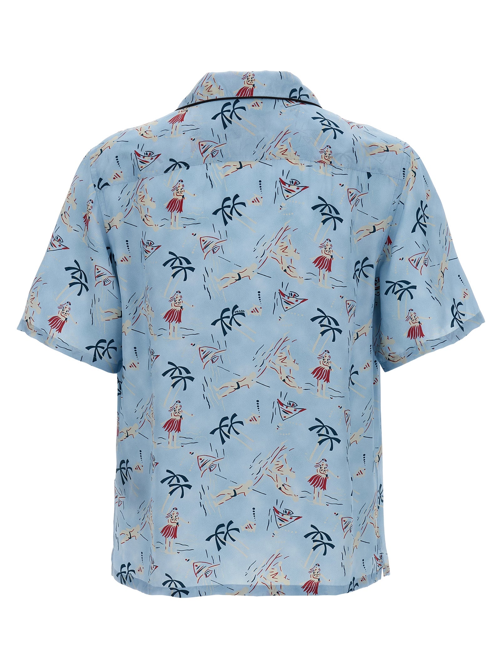 Prada Blaue Viskose-Bluse