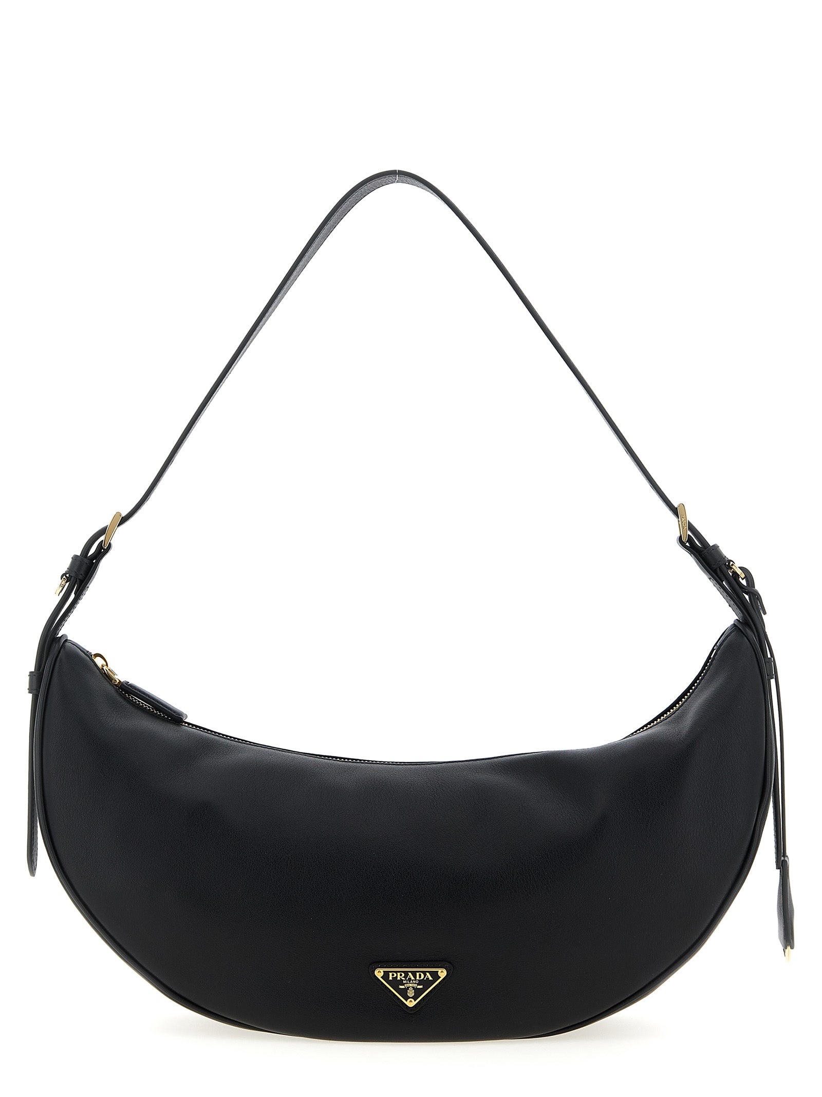 Prada Schwarze Kalbsleder-Schultertasche