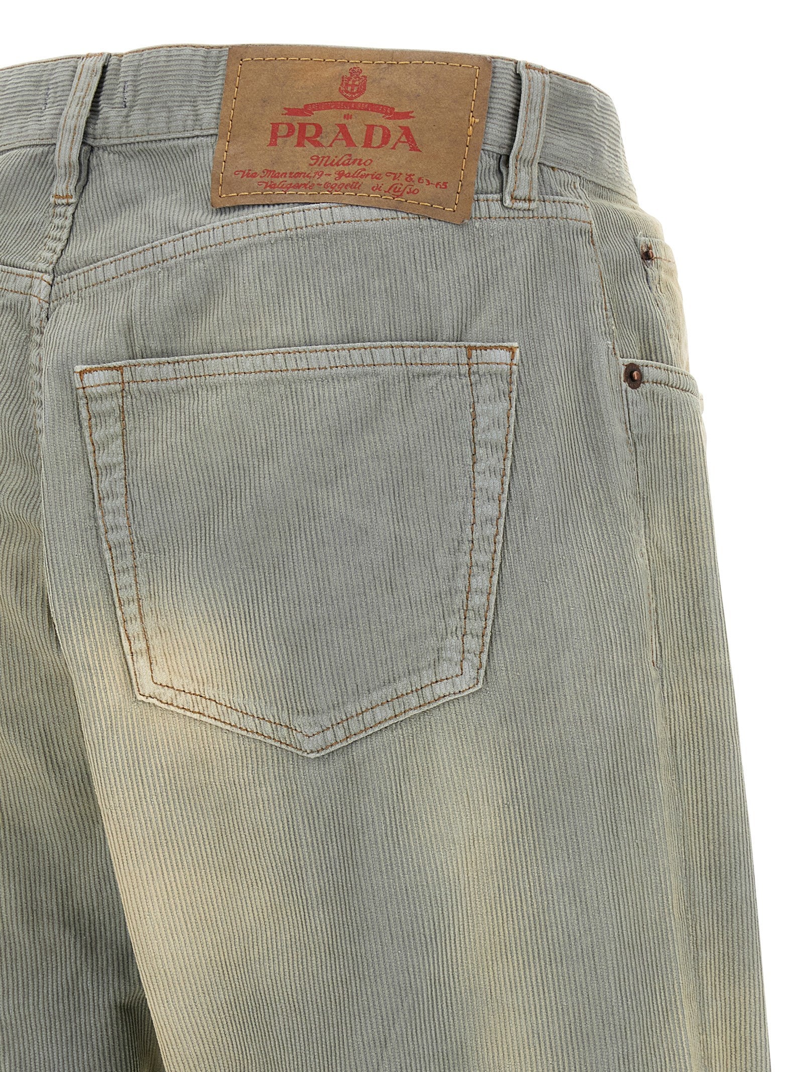 Prada Blaue Baumwoll-Freizeithose