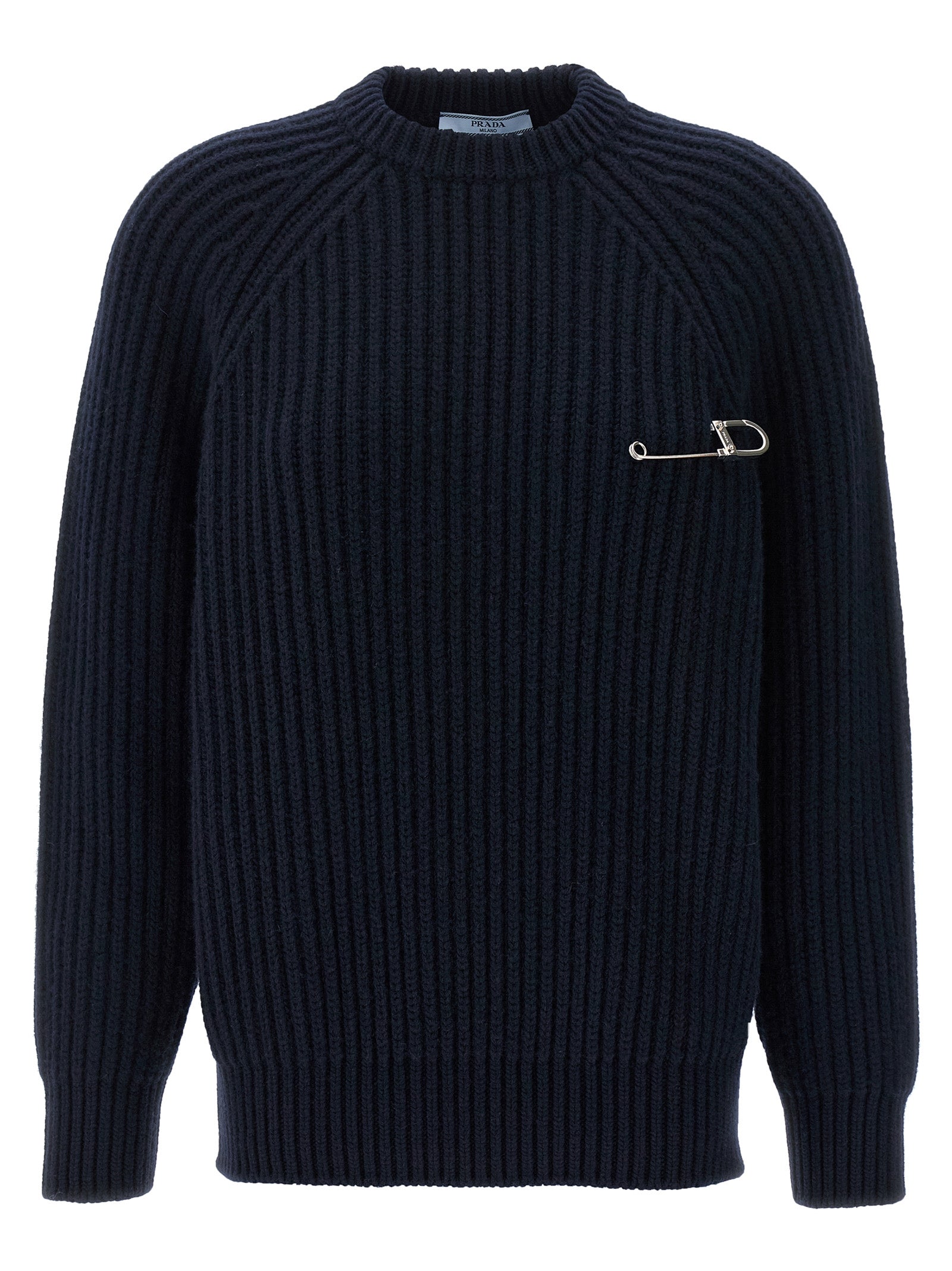 Prada Blauer Cardigan aus Schurwolle