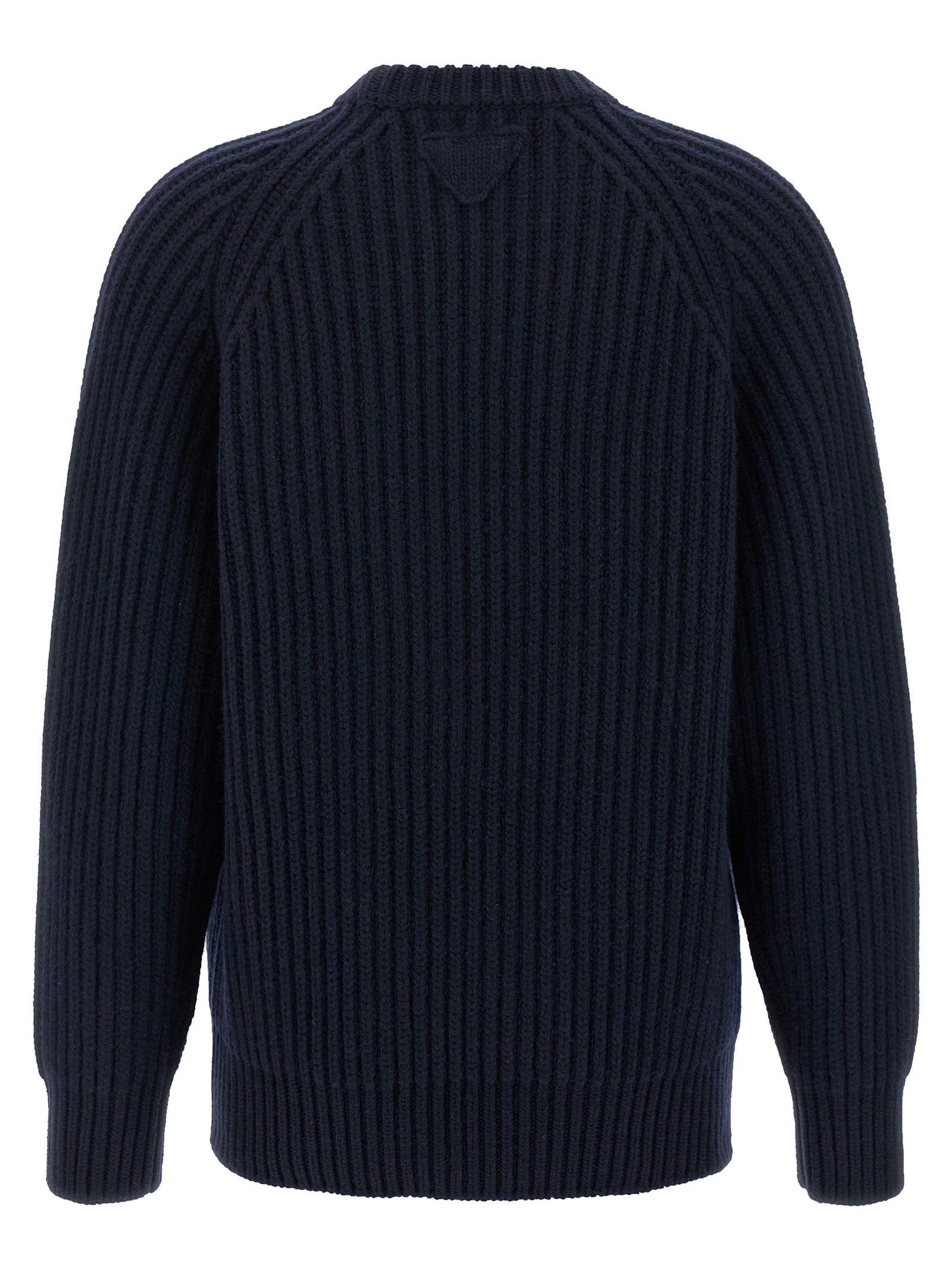 Prada Blauer Cardigan aus Schurwolle