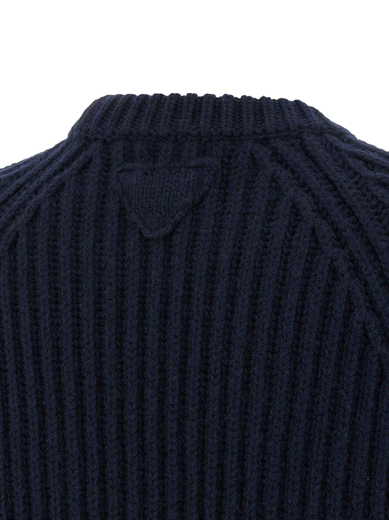 Prada Blauer Cardigan aus Schurwolle