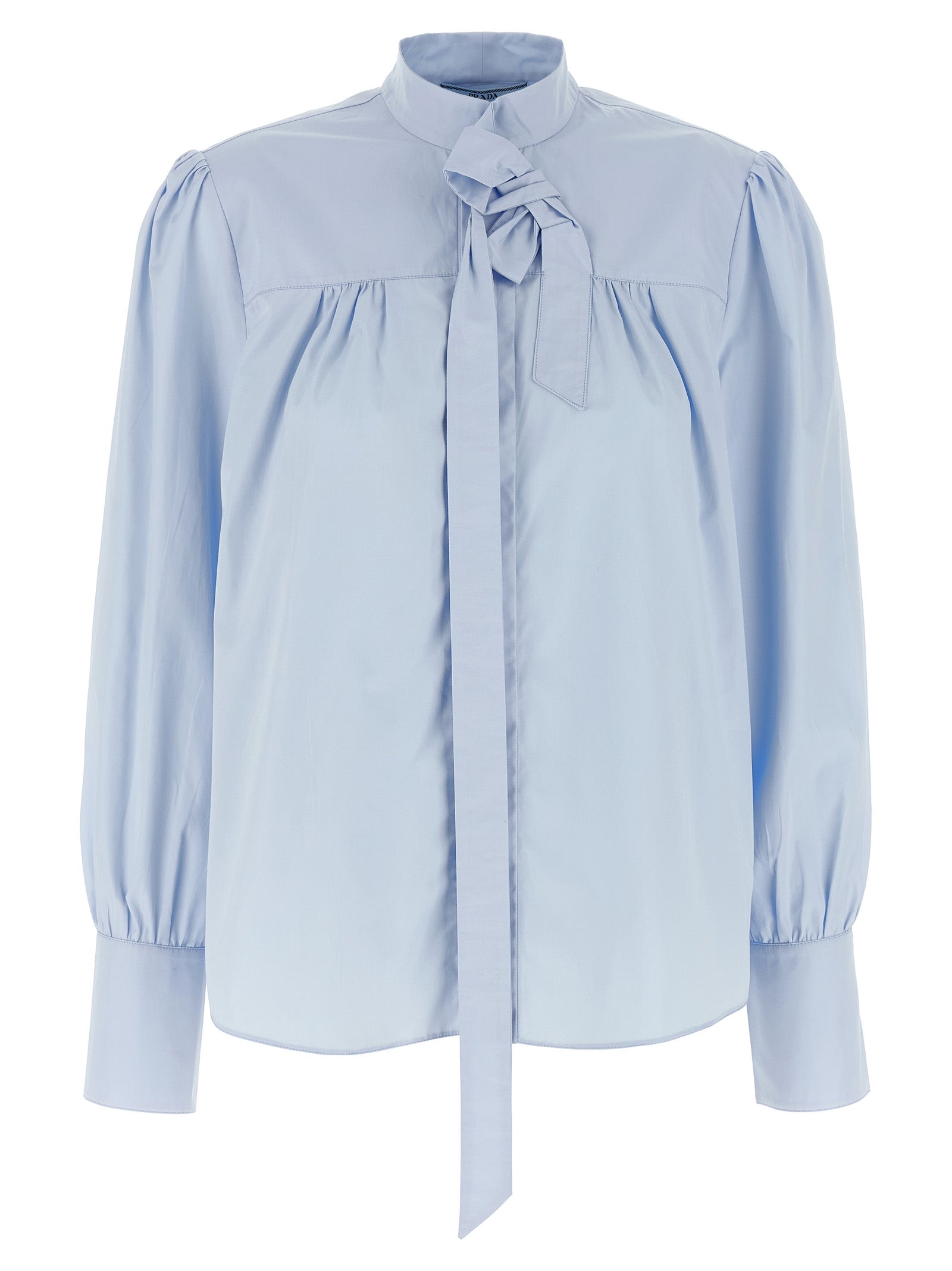 Prada Blaue Baumwollbluse