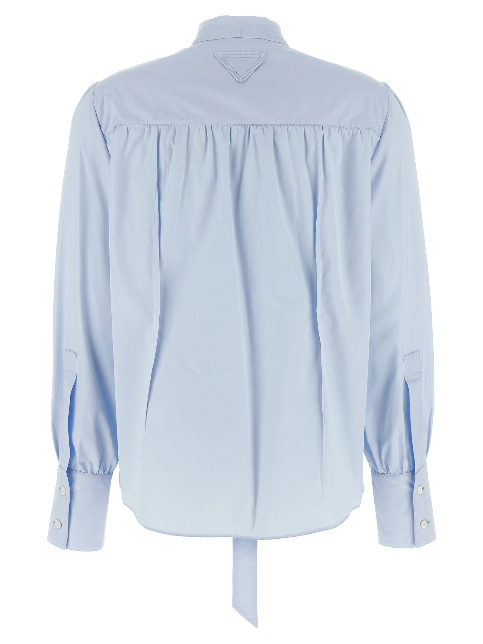 Prada Blaue Baumwollbluse