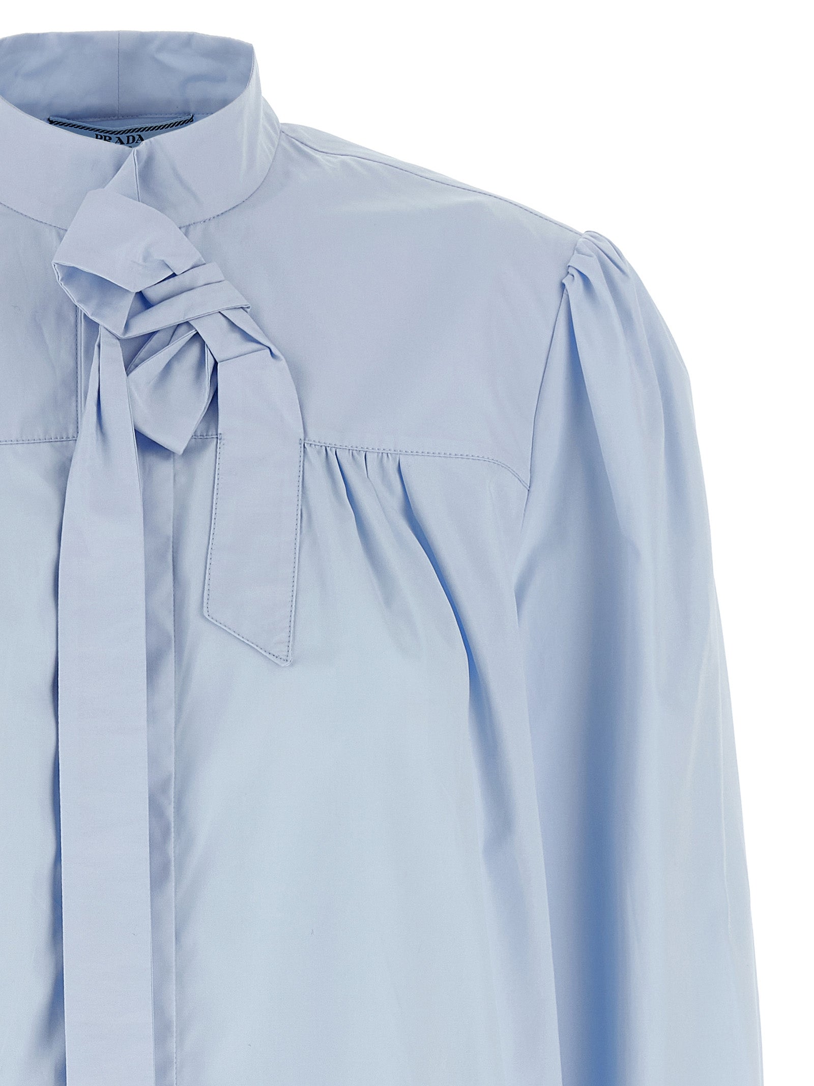 Prada Blaue Baumwollbluse