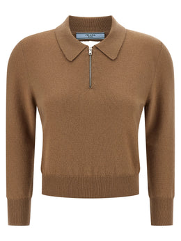 Prada Beige Kaschmir-Poloshirt