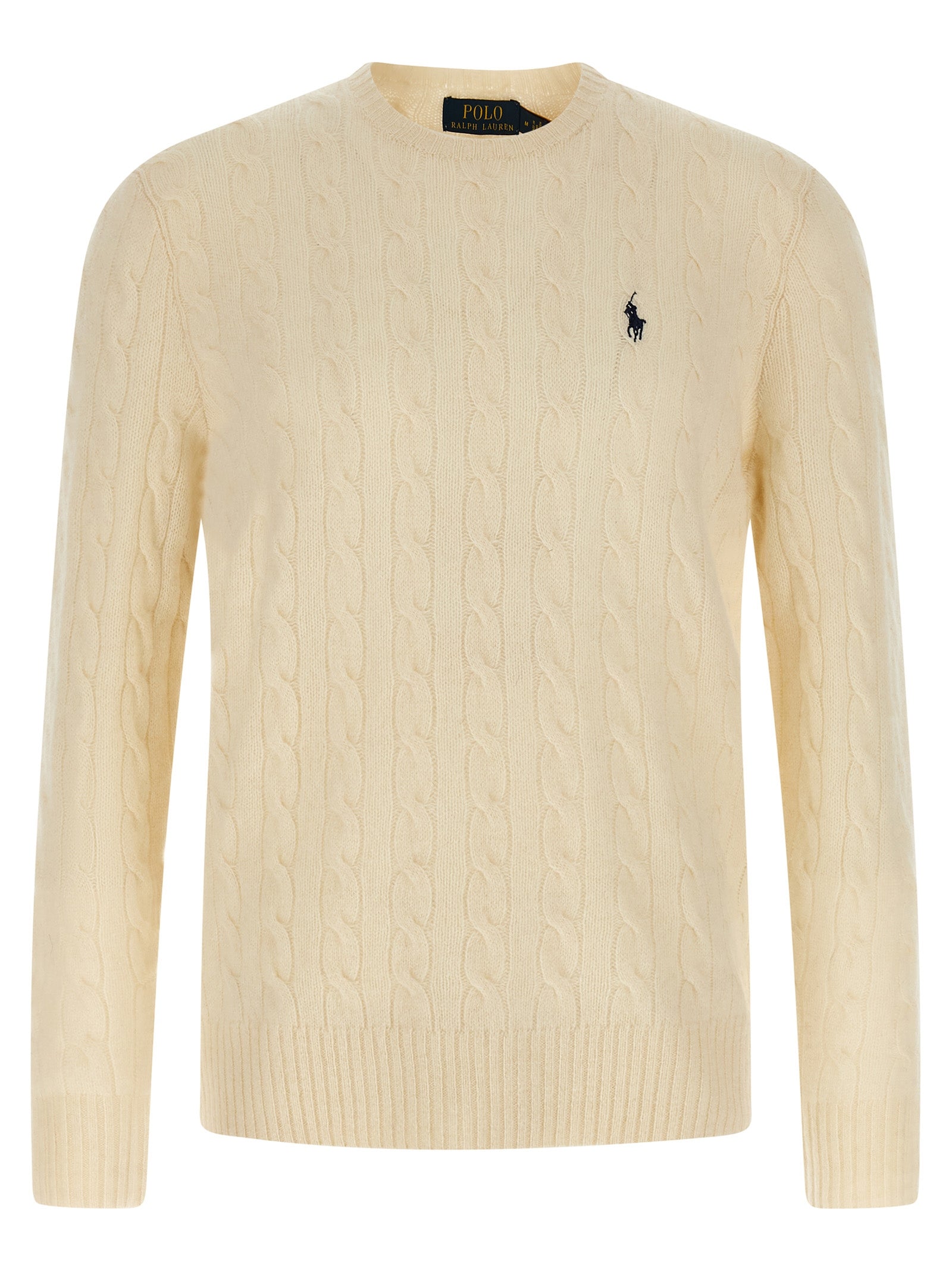 Polo Ralph Lauren Weiße Wollstrickjacke