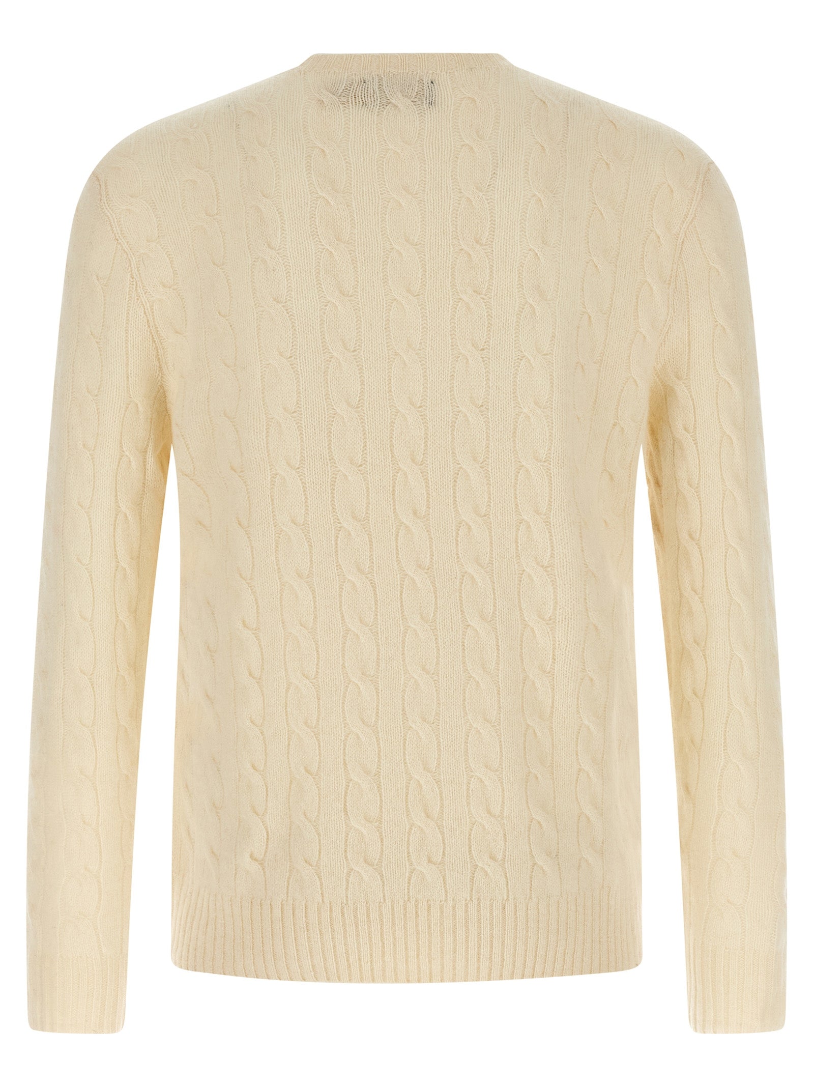 Polo Ralph Lauren Weiße Wollstrickjacke