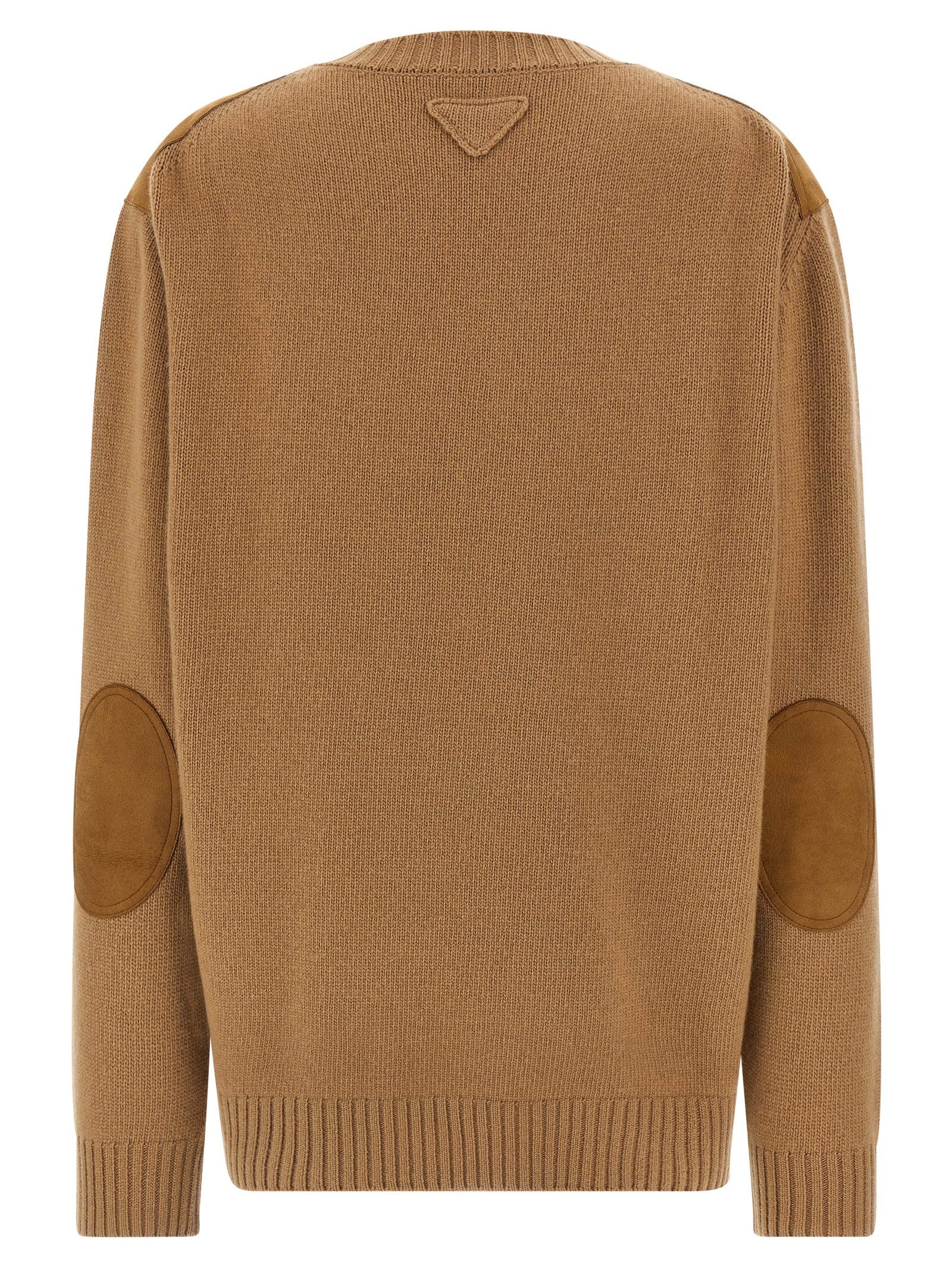 Prada Brauner Cardigan aus reiner Schurwolle