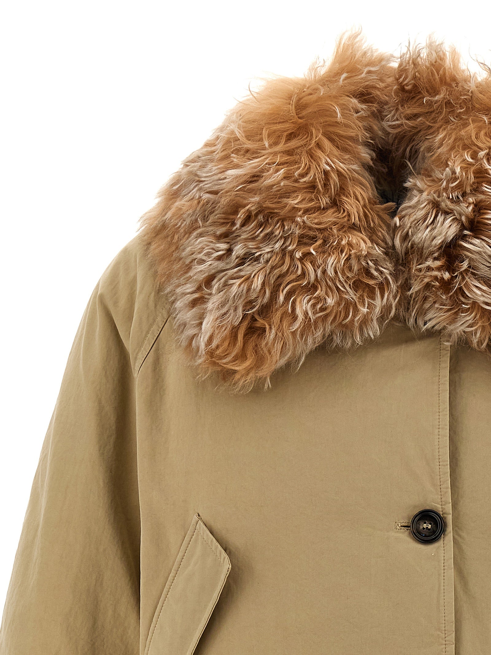 Prada Beige Baumwolljacke in voller Länge