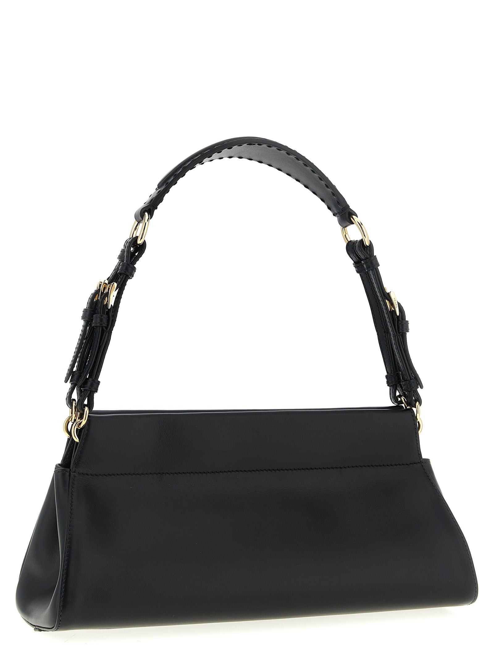 Prada Schwarze Kalbsleder-Schultertasche
