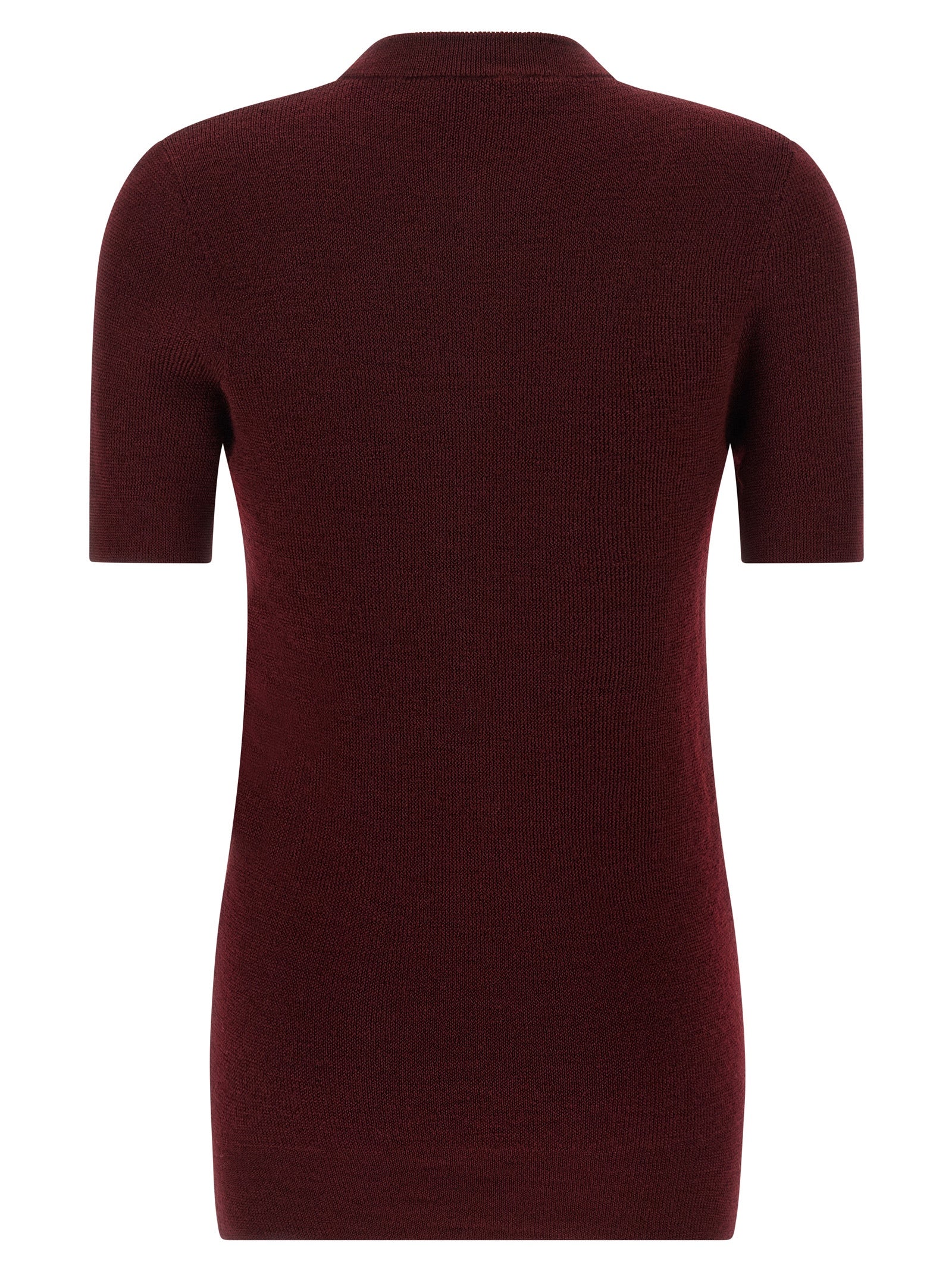 Prada Cardigan aus bordeauxroter Schurwolle