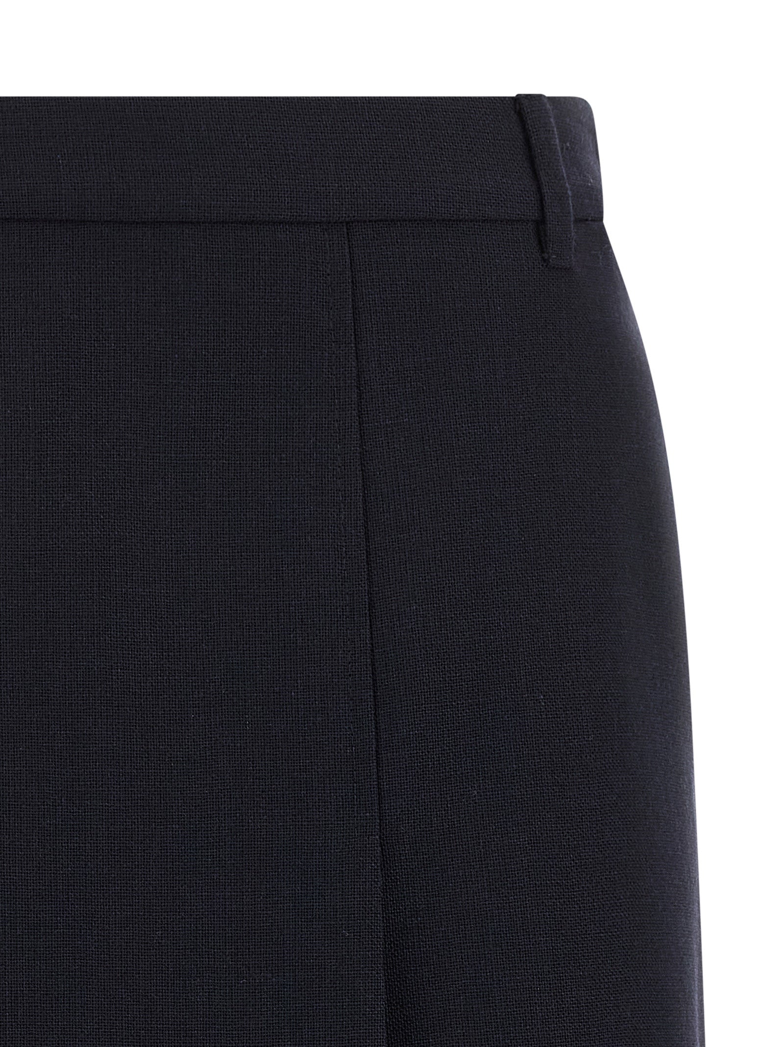 Prada Blauer Midirock aus reiner Schurwolle