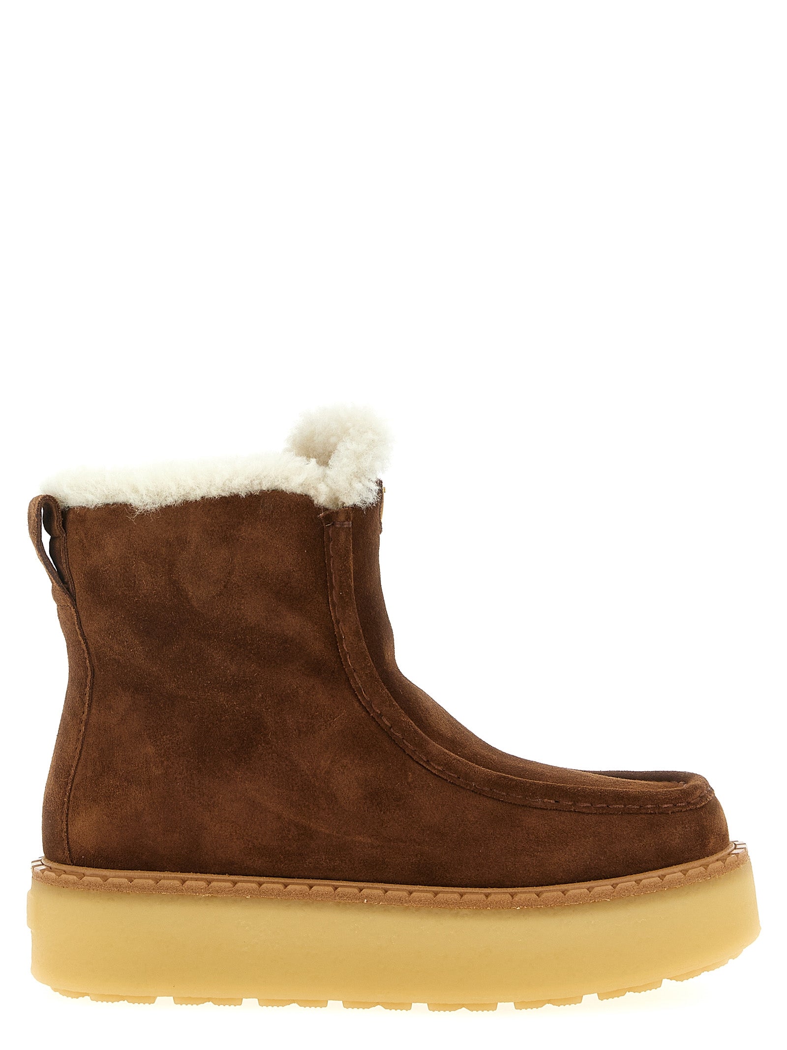 Prada Ankle Boots aus braunem Kalbsleder