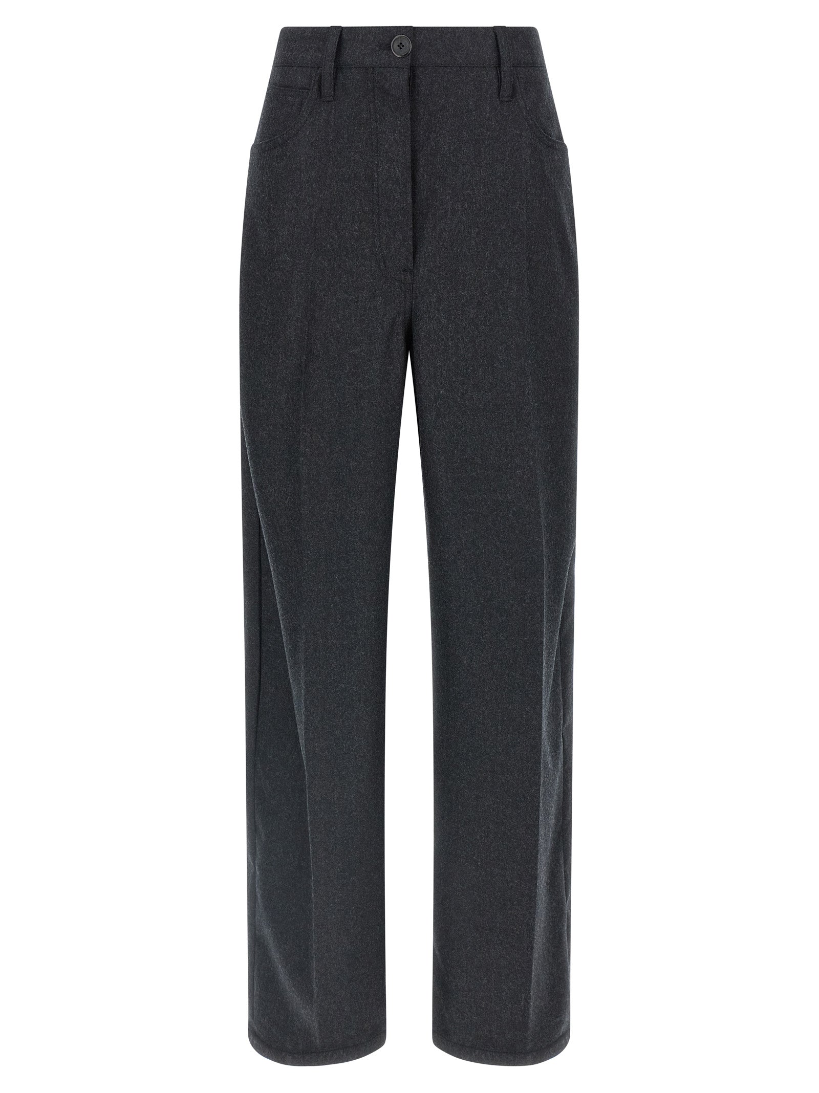 Prada Graue Hose aus reiner Schurwolle
