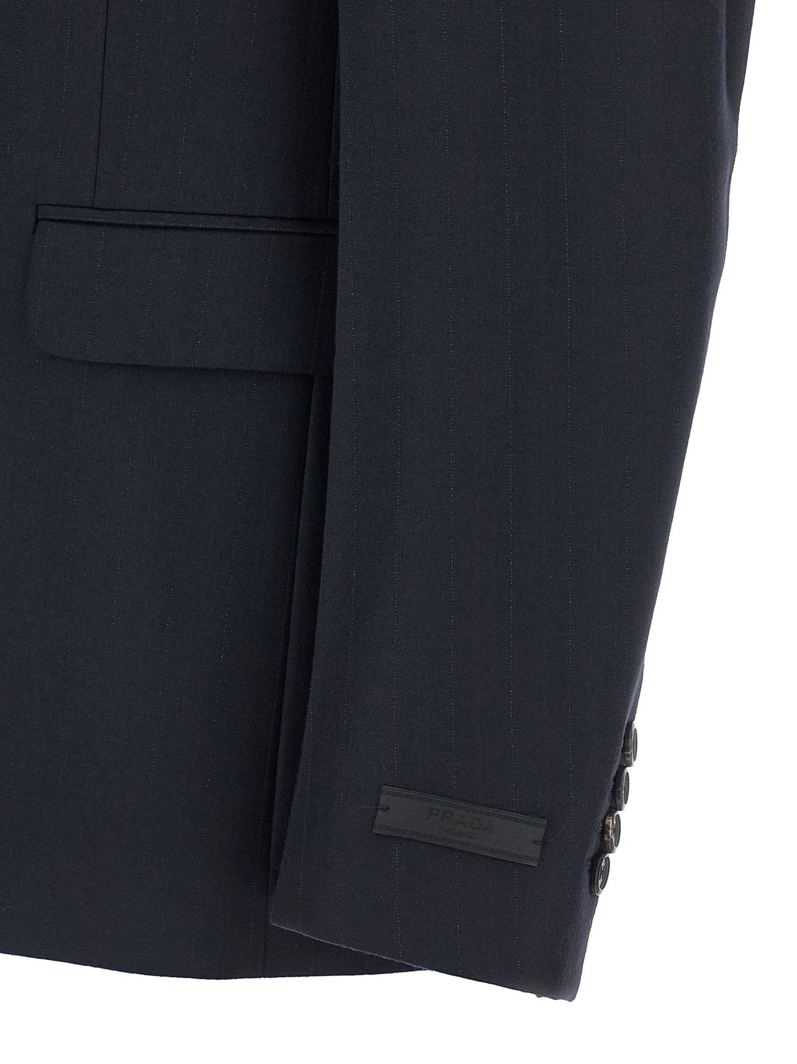 Prada Blauvio Woll-Zweiteiler