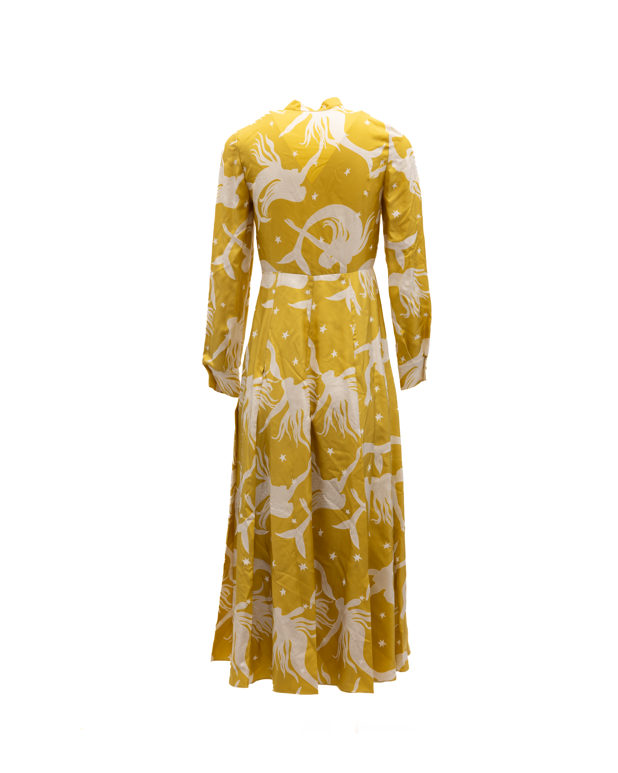 Valentino Garavani Gelbes Seidenkleid