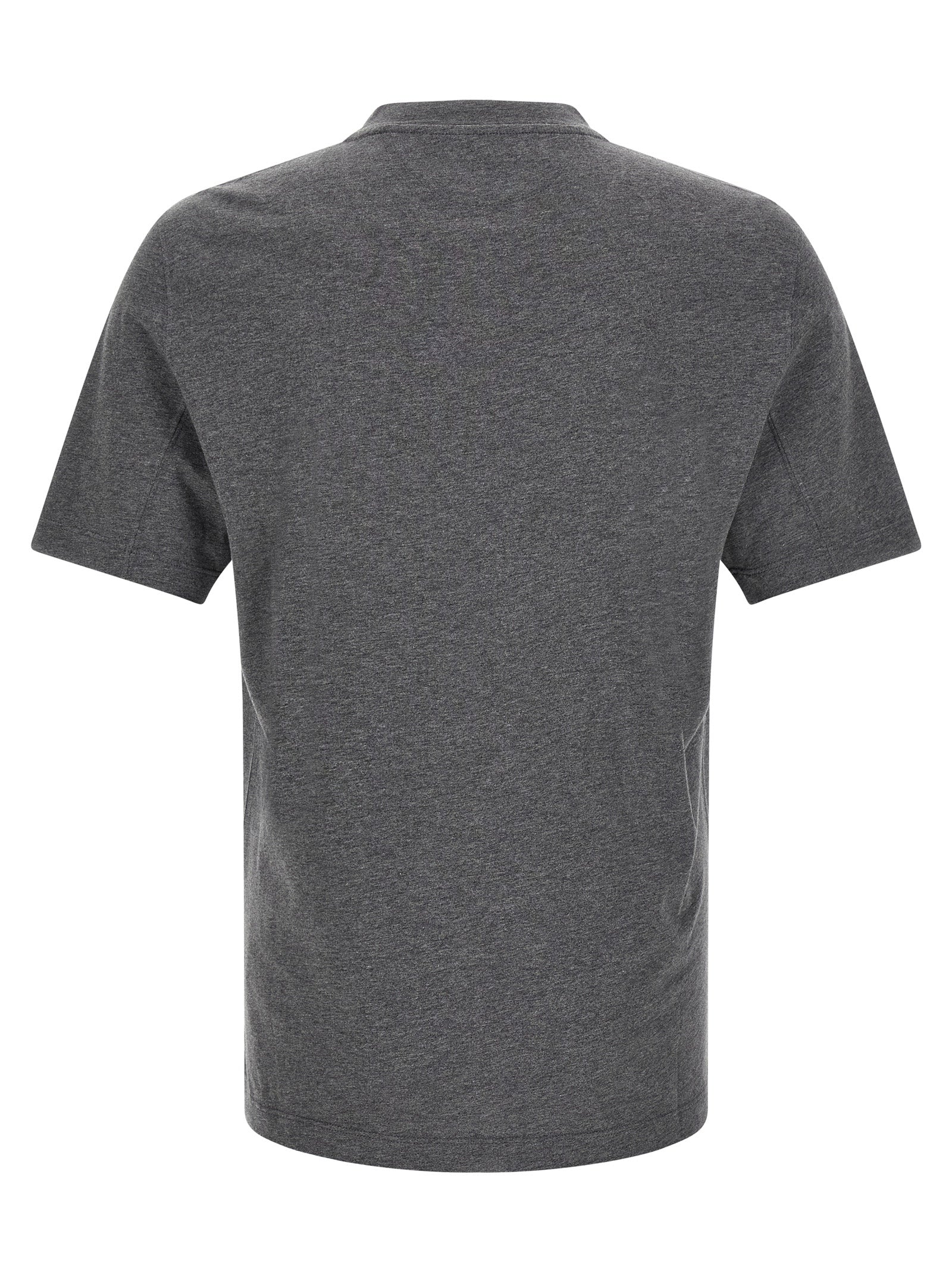 Brunello Cucinelli Graues Baumwoll-T-Shirt