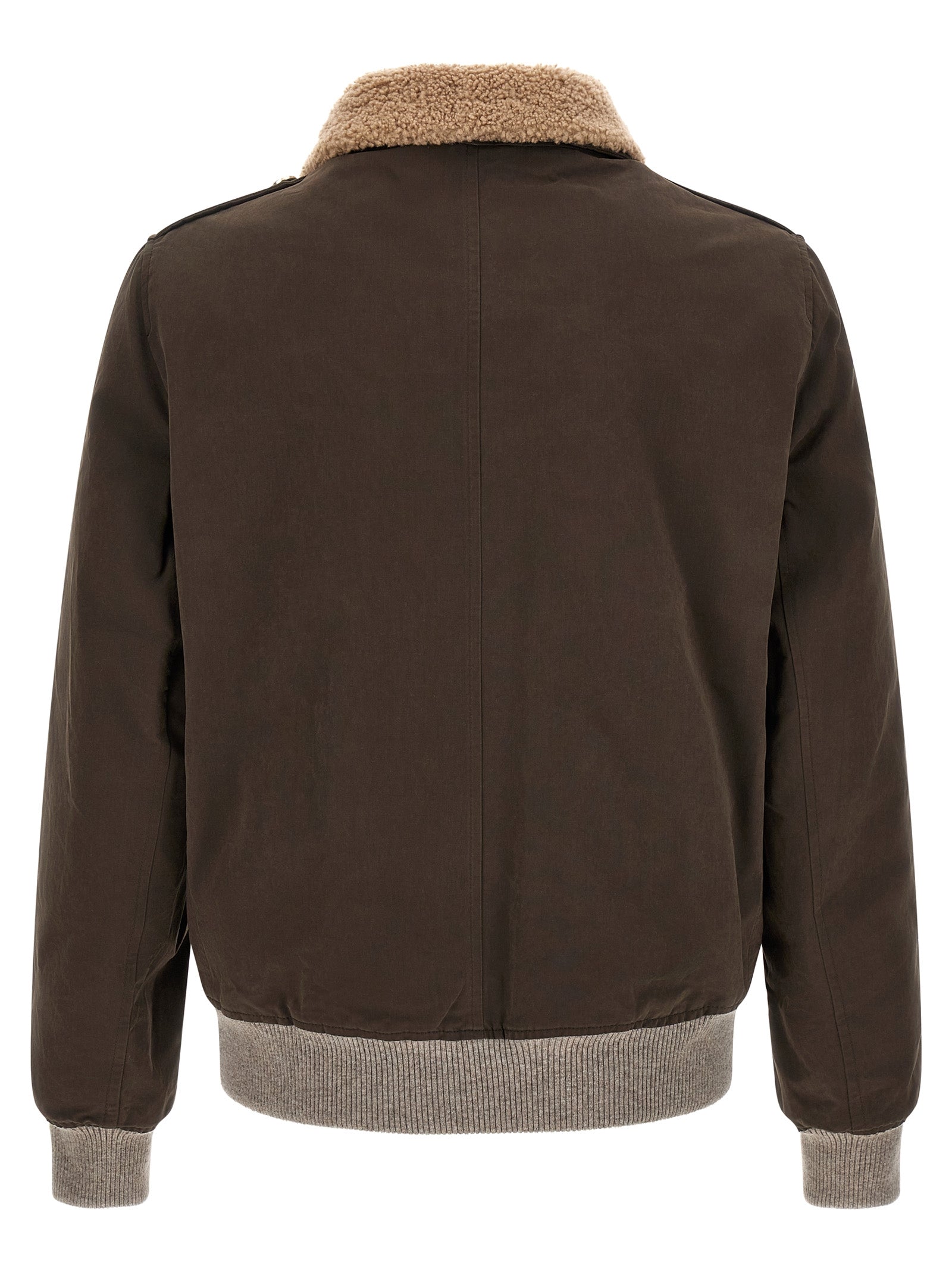 Brunello Cucinelli Brauner Baumwoll-Bomber