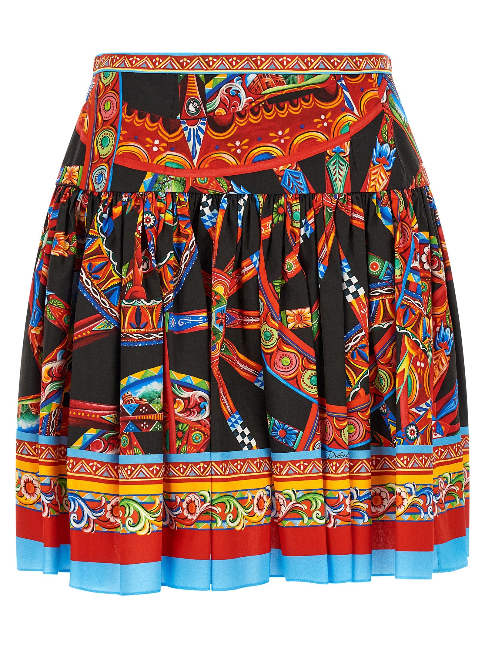 Dolce & Gabbana Mehrfarbiger langer Baumwollrock
