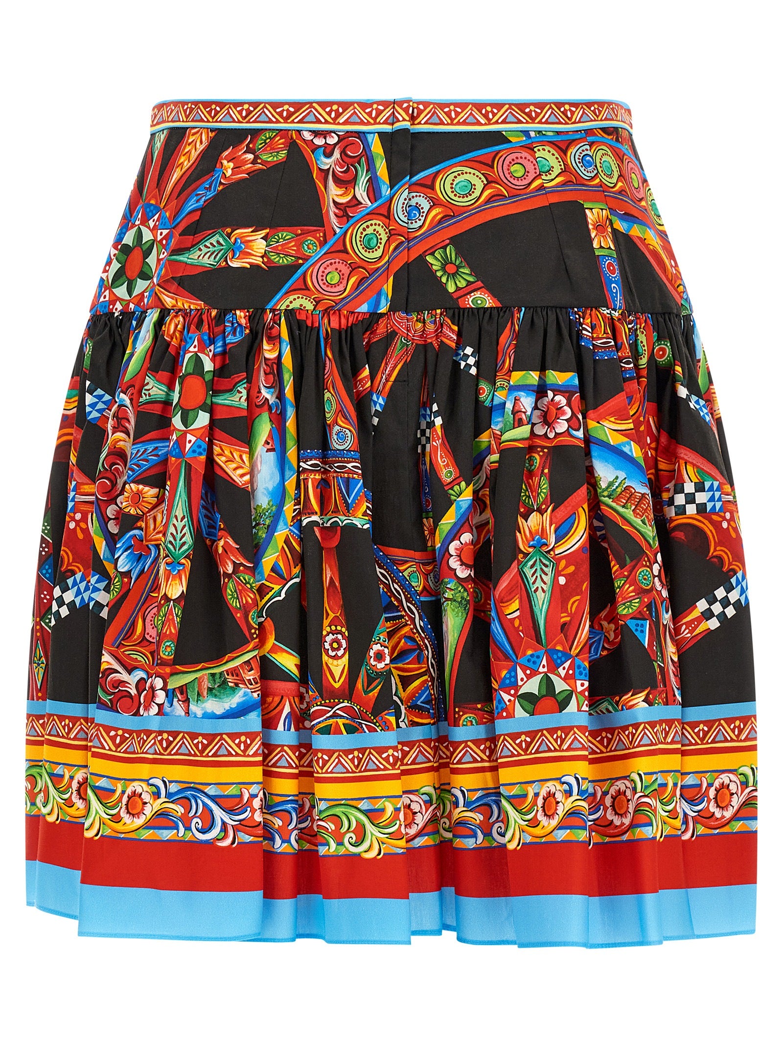 Dolce & Gabbana Mehrfarbiger langer Baumwollrock