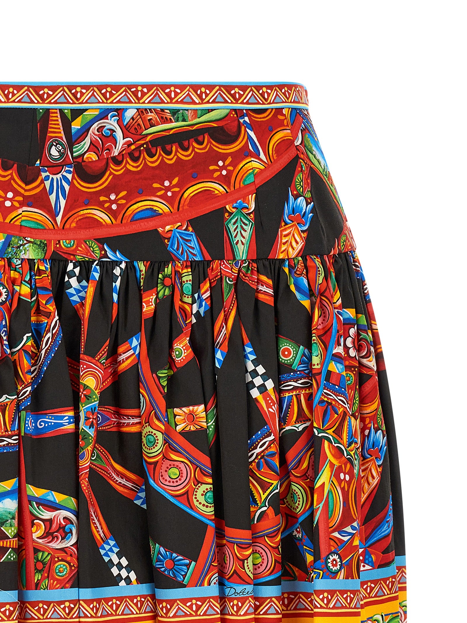 Dolce & Gabbana Mehrfarbiger langer Baumwollrock