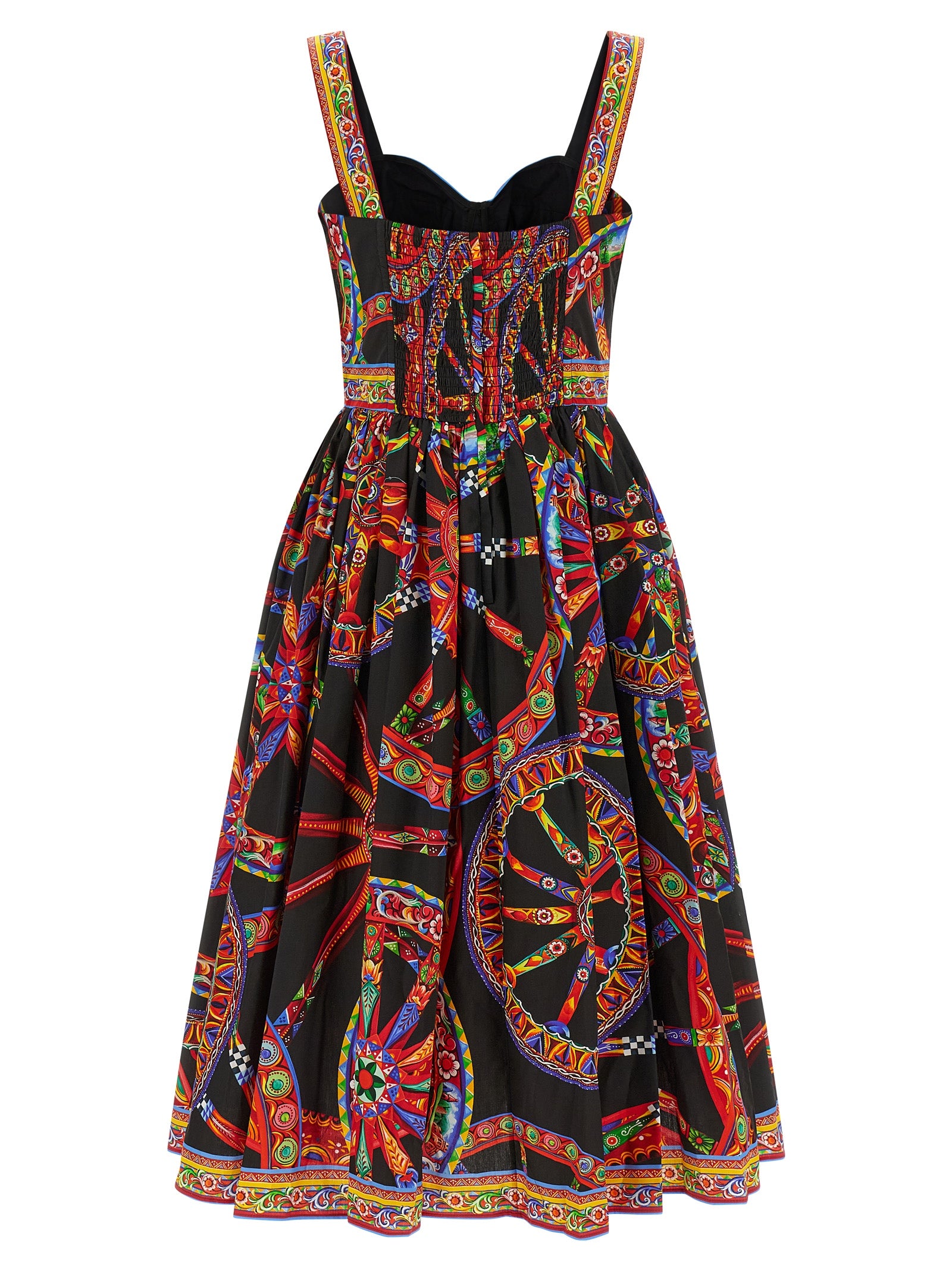Dolce & Gabbana Buntes Baumwoll-Midi-Kleid