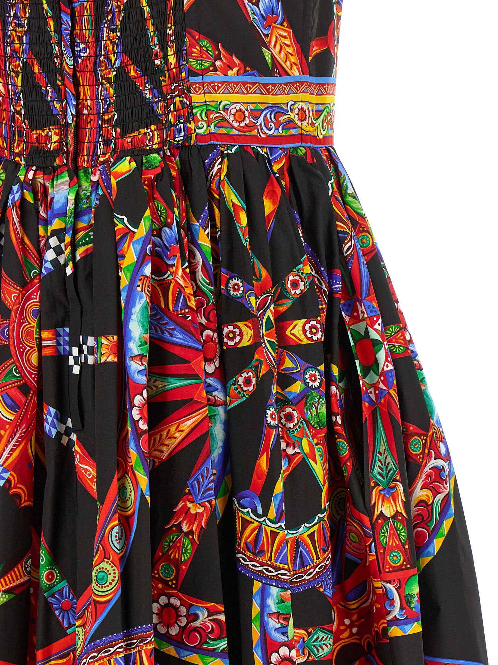 Dolce & Gabbana Buntes Baumwoll-Midi-Kleid