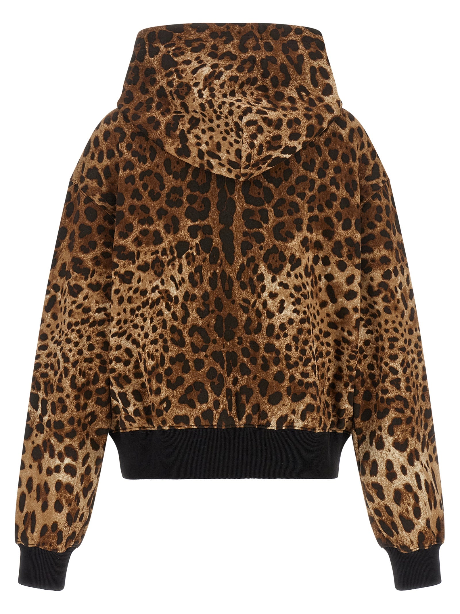 Dolce & Gabbana Brauner Baumwoll-Kapuzenpullover
