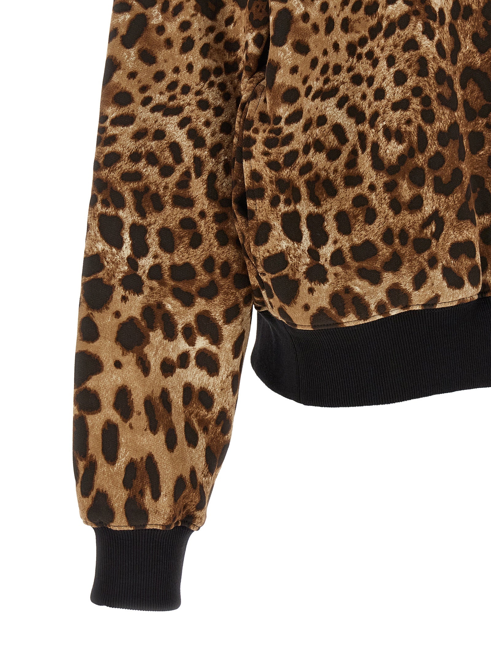 Dolce & Gabbana Brauner Baumwoll-Kapuzenpullover
