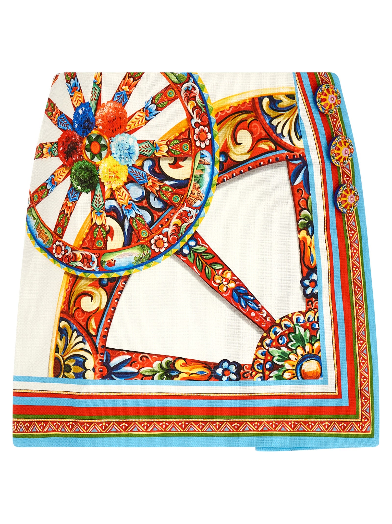 Dolce & Gabbana Mehrfarbiger langer Baumwollrock