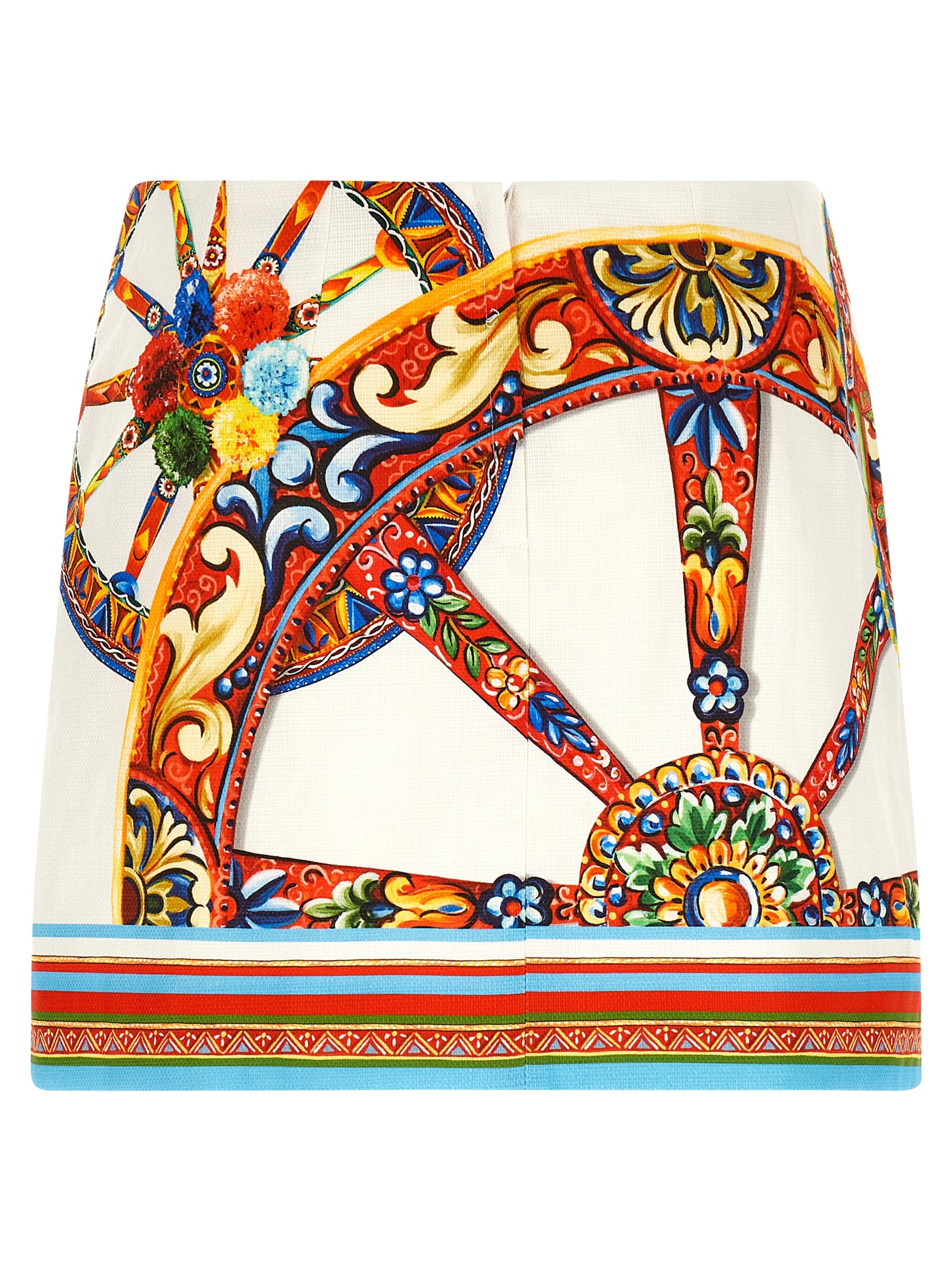 Dolce & Gabbana Mehrfarbiger langer Baumwollrock