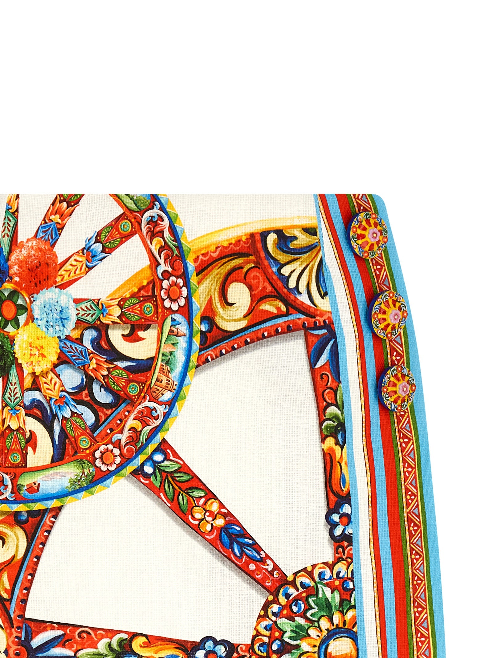 Dolce & Gabbana Mehrfarbiger langer Baumwollrock