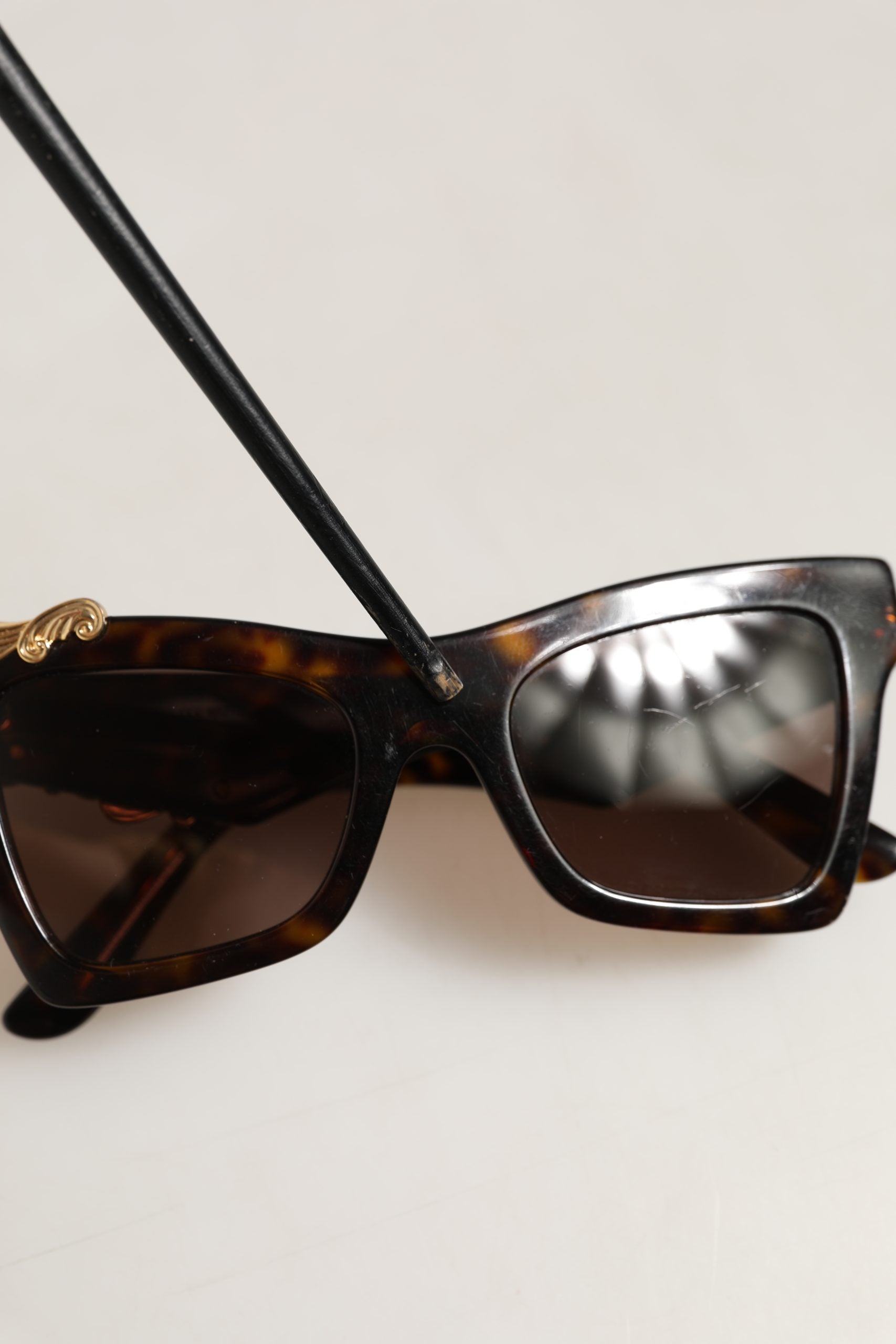 Dolce & Gabbana Braune DG4434 Accent Havana Acetatrahmen Sonnenbrille