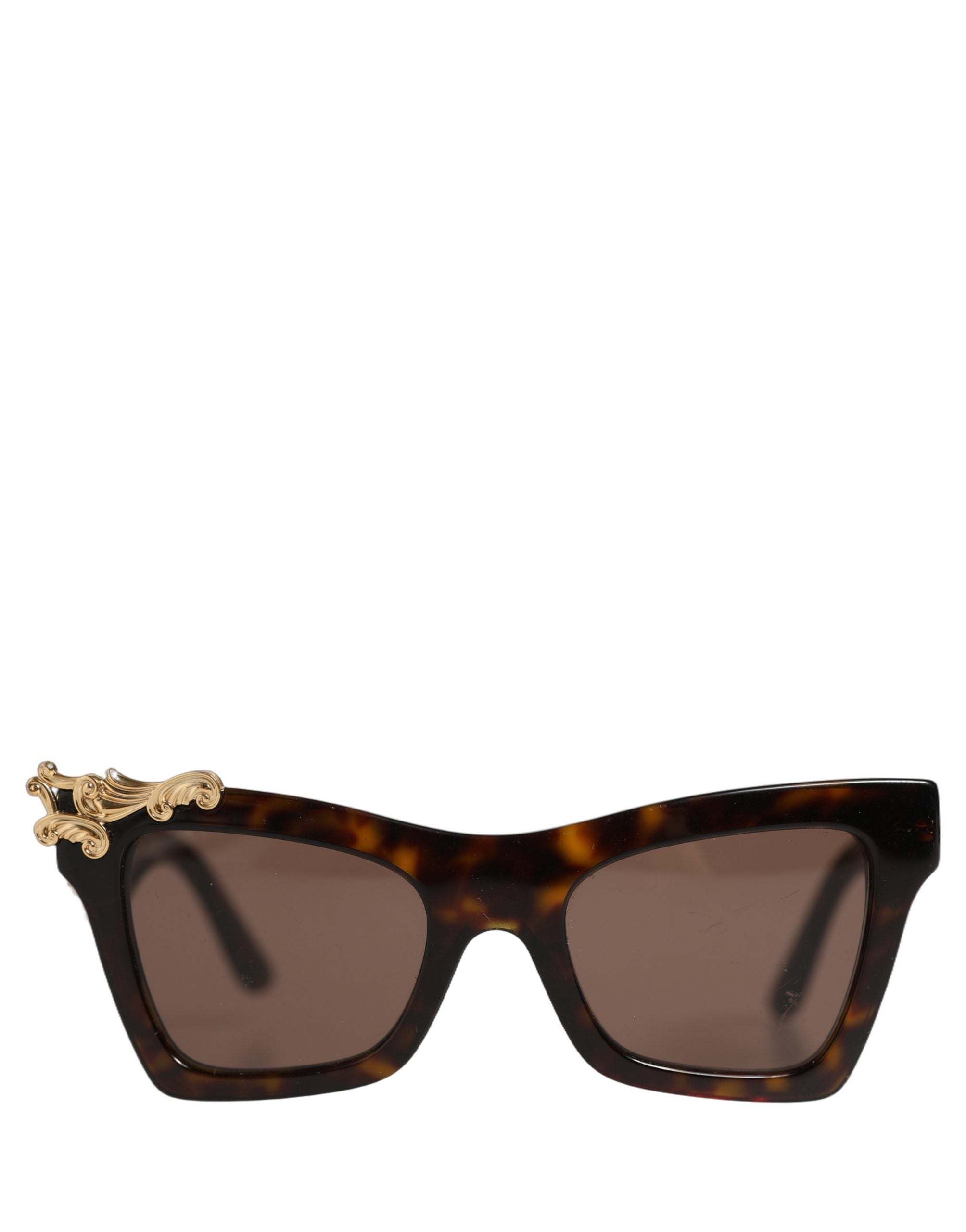 Dolce & Gabbana Braune DG4434 Accent Havana Acetatrahmen Sonnenbrille