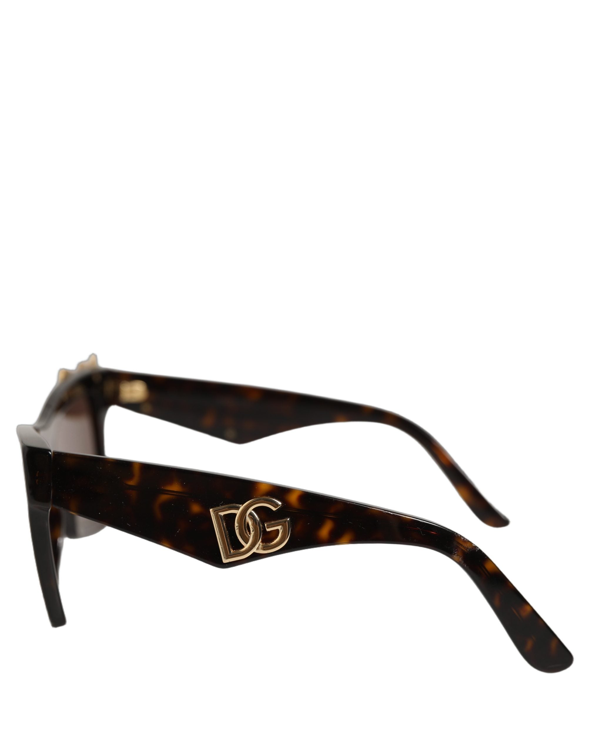 Dolce & Gabbana Braune DG4434 Accent Havana Acetatrahmen Sonnenbrille